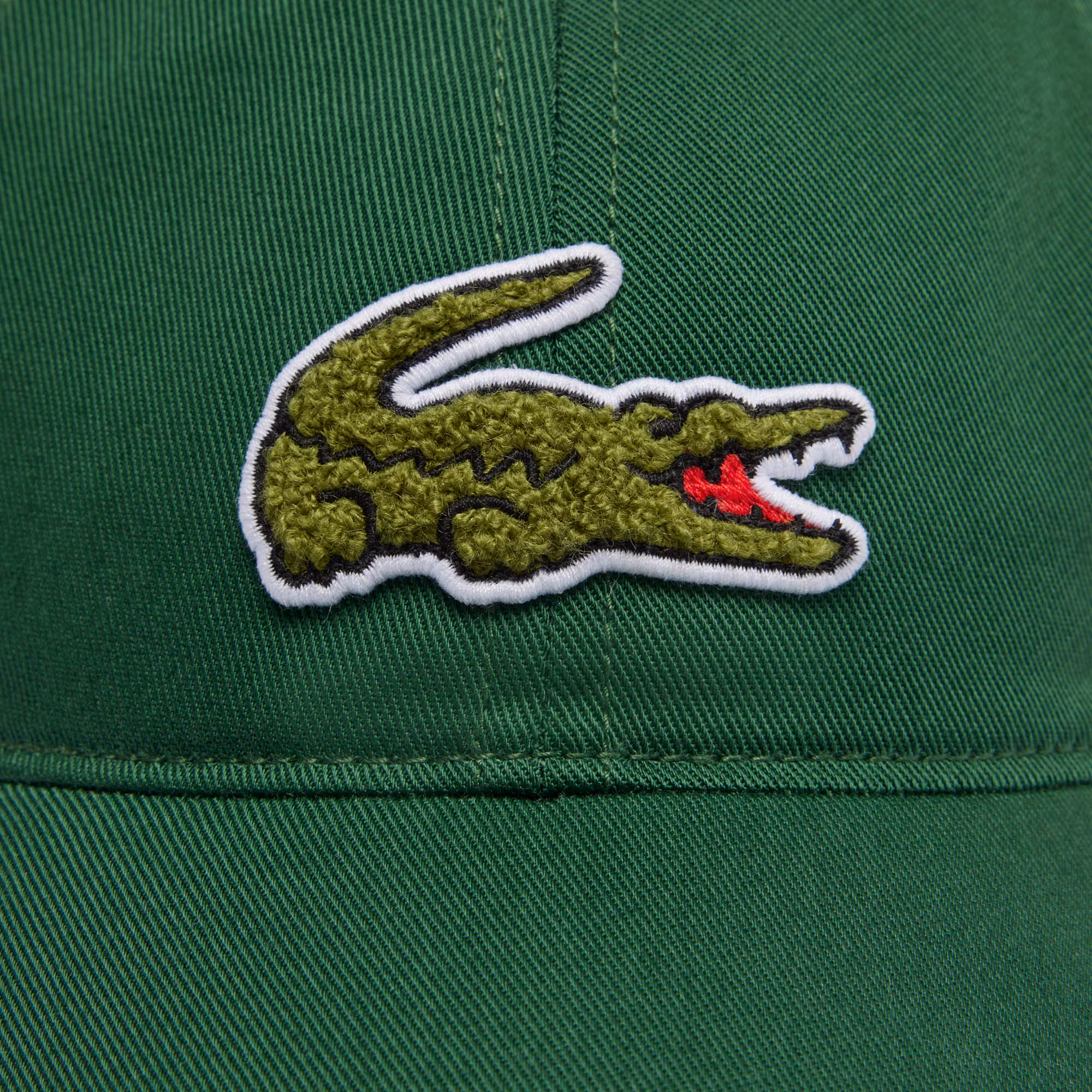 Unisex Crocodile Badge Cotton Twill Cap