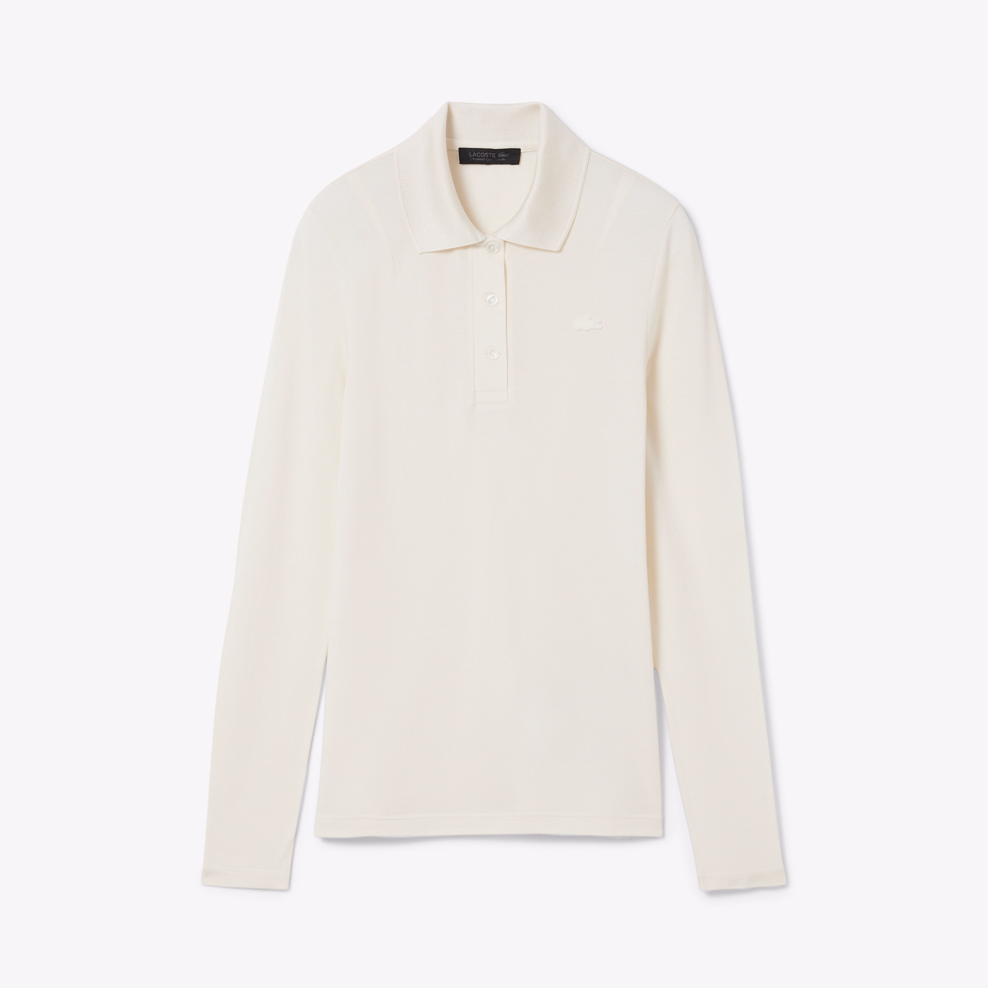 Runway Slim Fit Long Silk Sleeved Polo Shirt