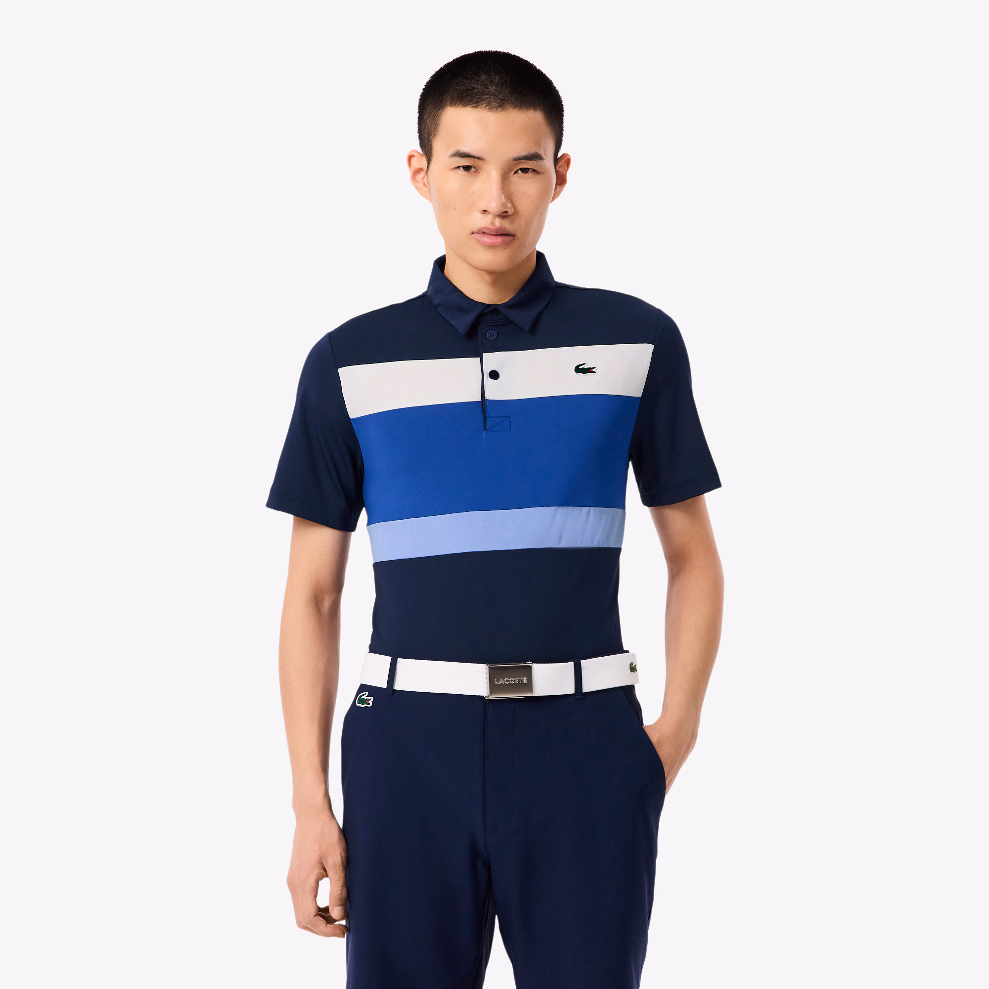 Men's Regular Fit Colorblock Golf Polo