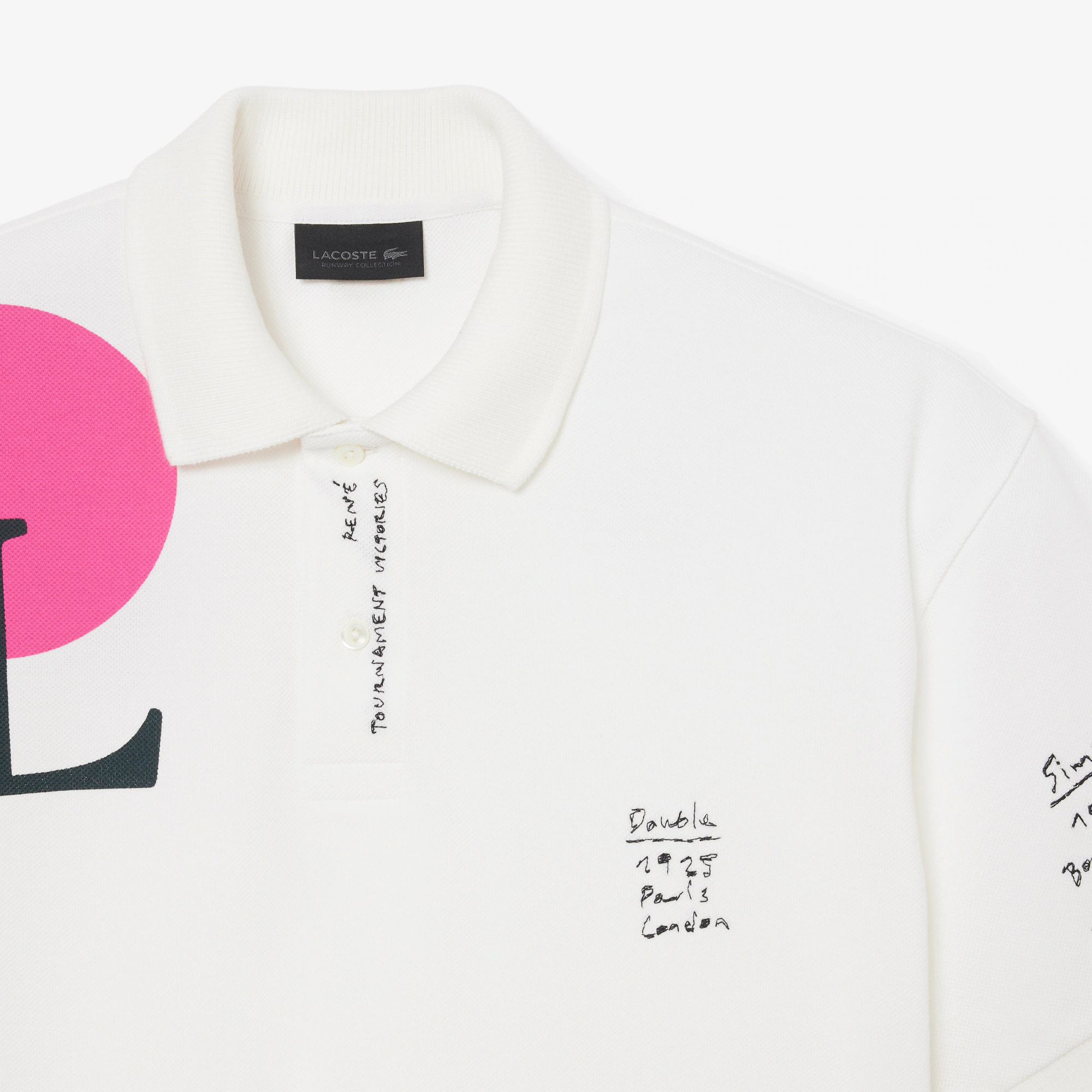 Runway Loose Fit Graphic Piqué Polo Shirt
