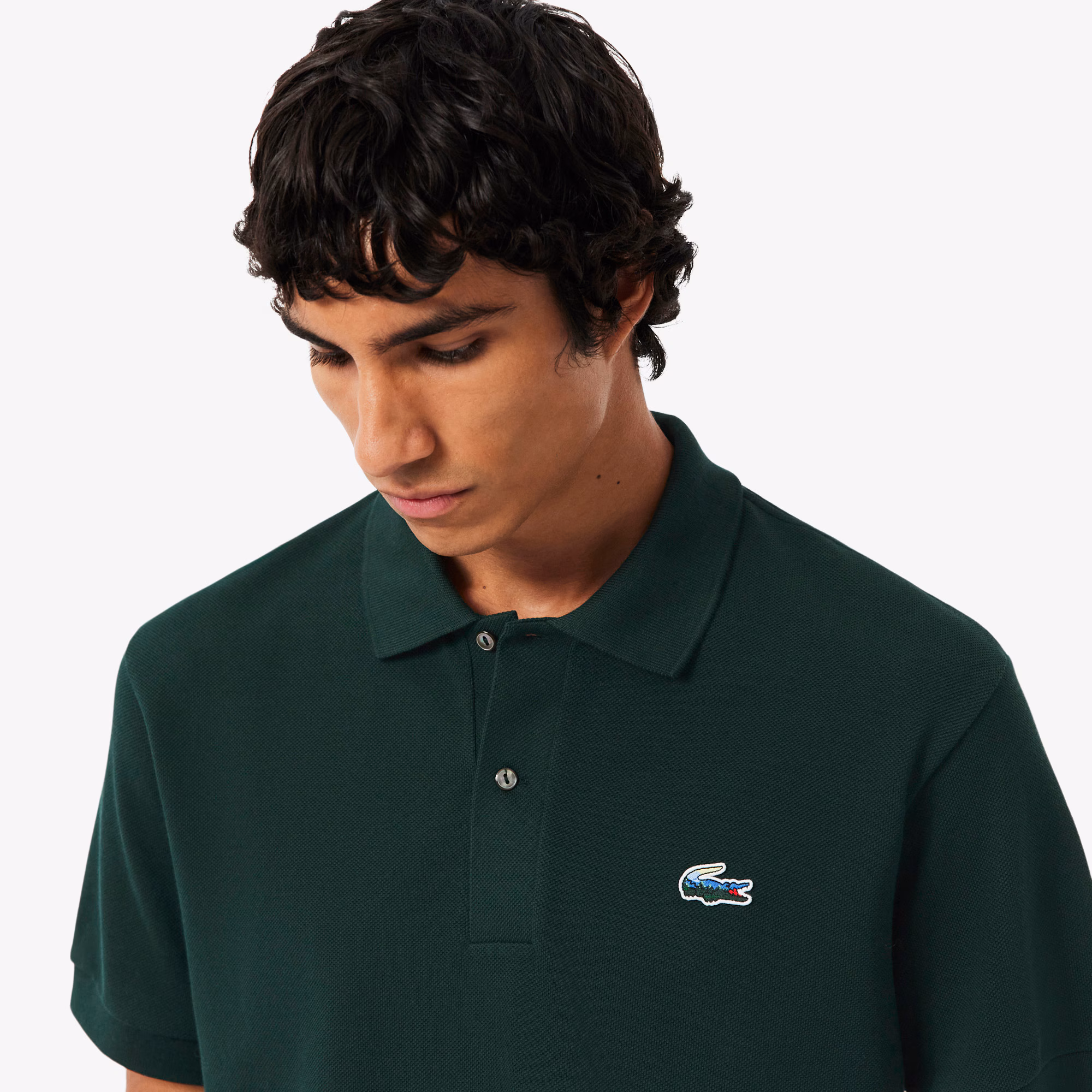 Men's Classic Fit Landscape Crocodile Piqué Polo