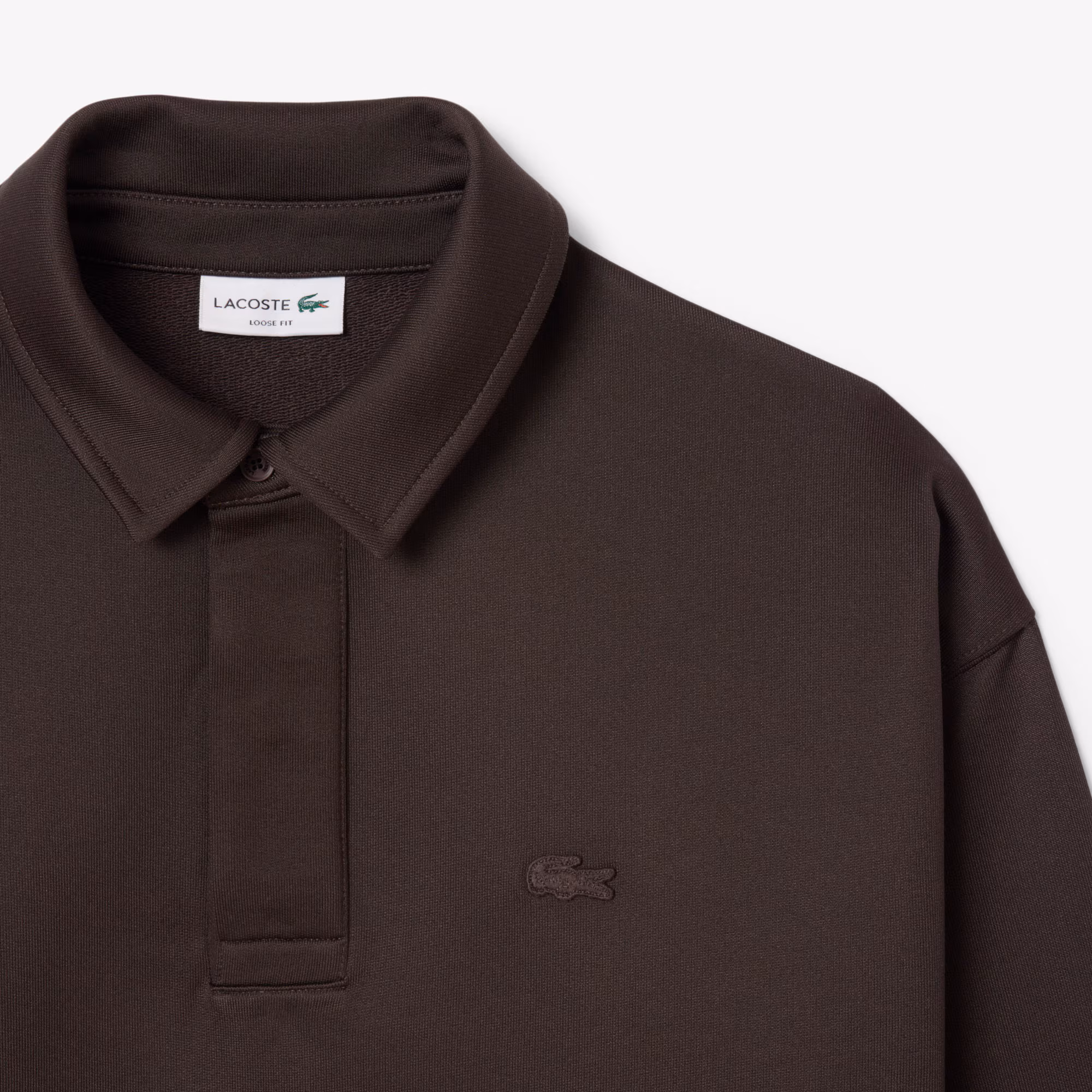 Men's Loose Fit Fleece Polo Sweatshirt