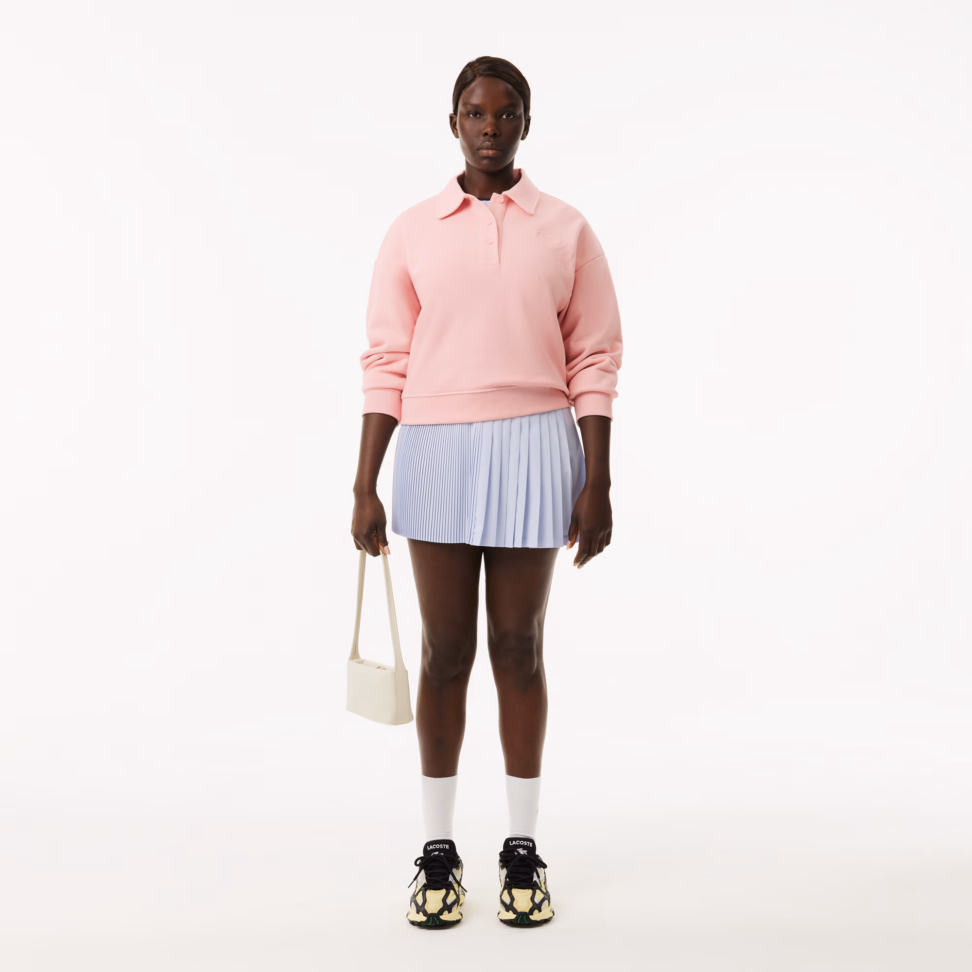 Women's Relaxed Fit Embroidered Polo Sweatshirt