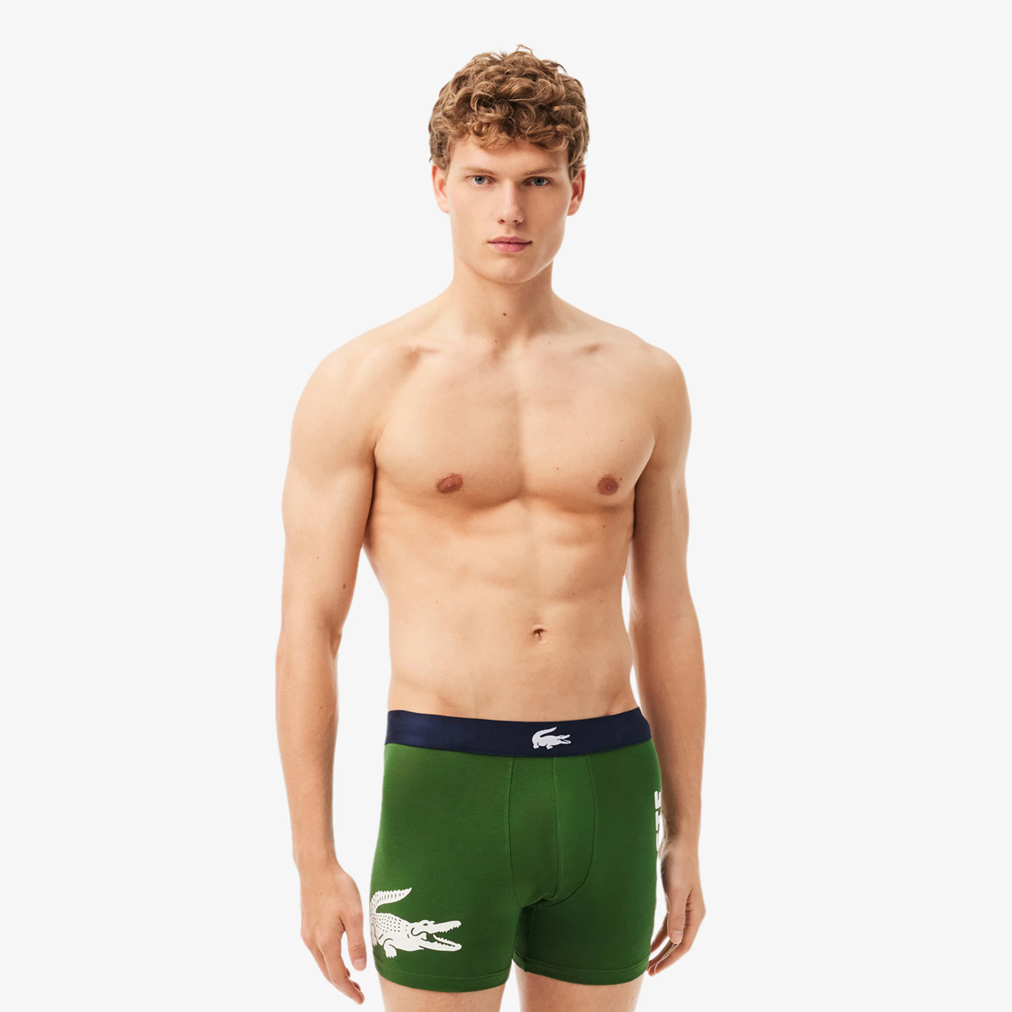 Men's 3-Pack Crocodile Waist Boxer Briefs