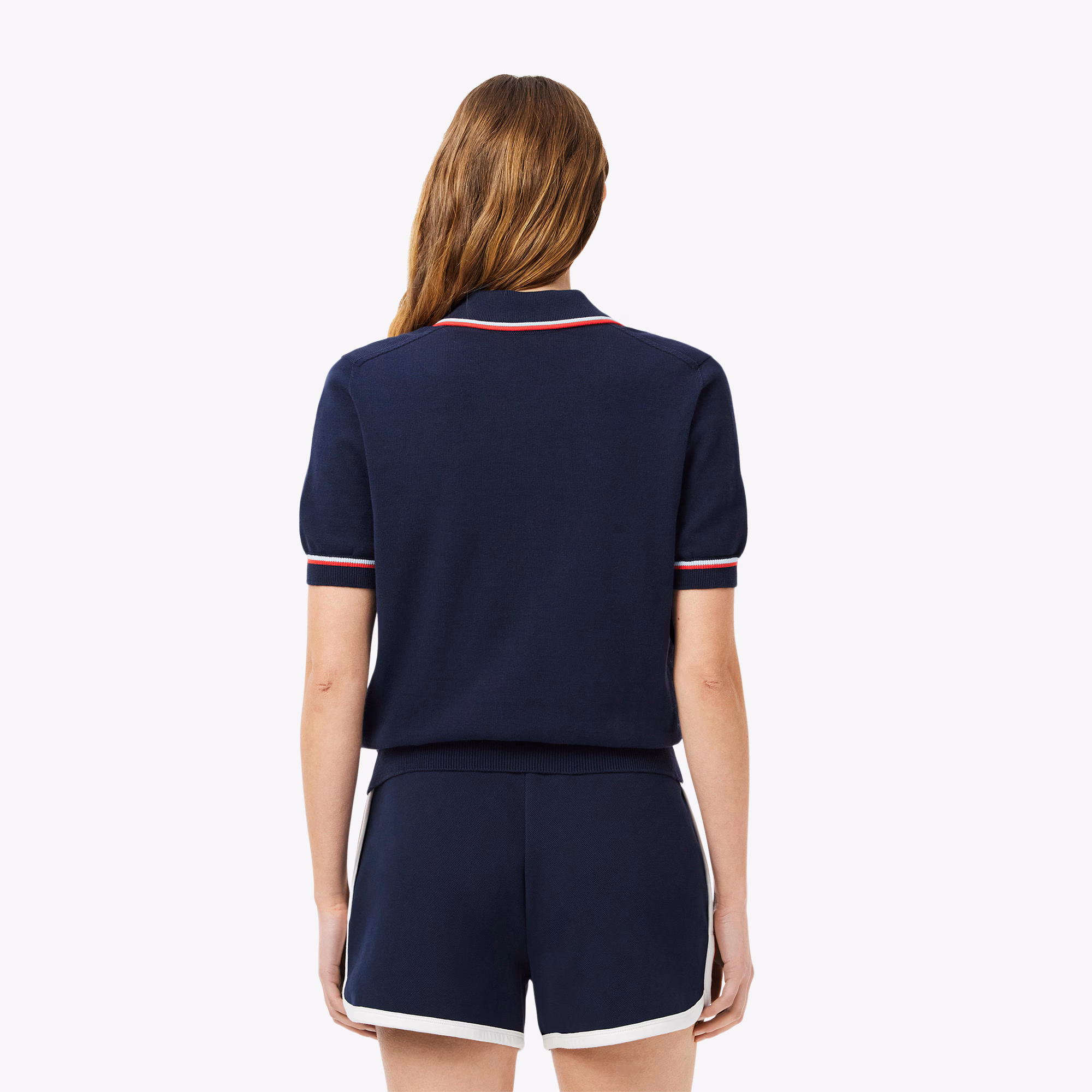 Women's Cropped 3D Seamless Stretch Cotton Polo