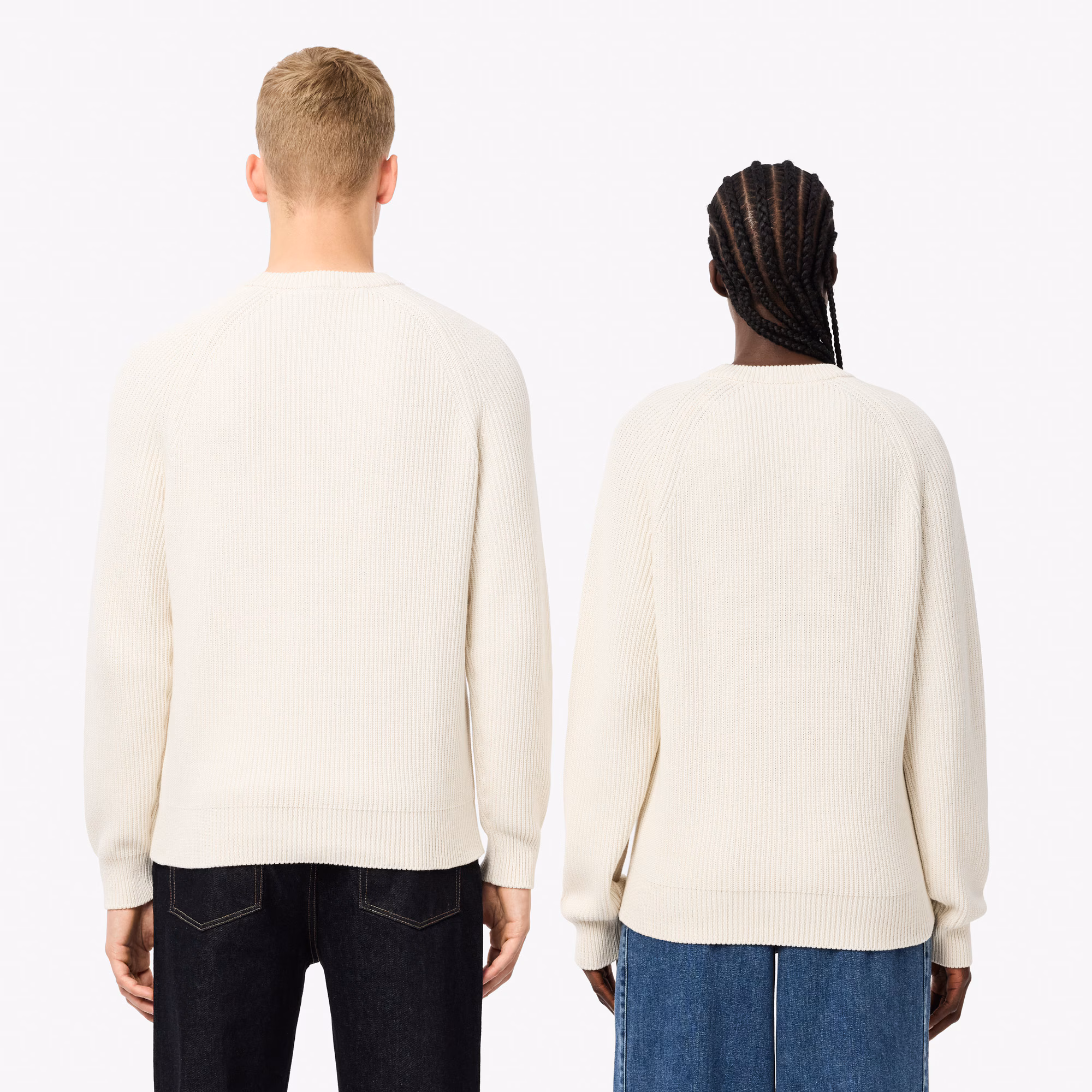 Unisex Ribbed Cotton Badge Sweater