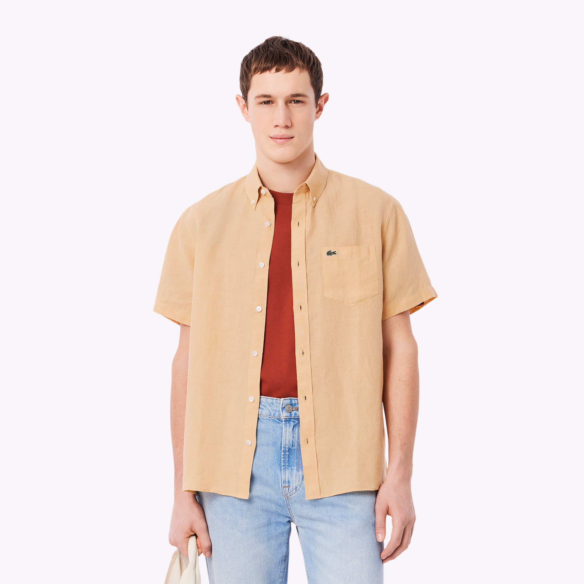 Men's Short Sleeve Linen Shirt