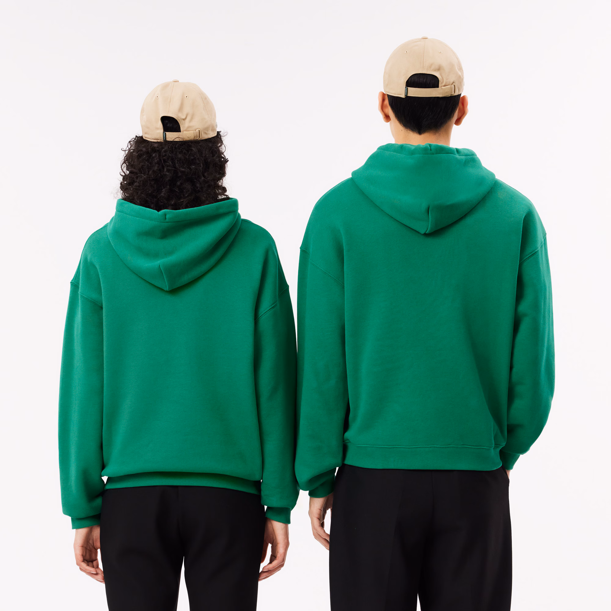 Unisex Loose Fit Badge Accent Hoodie