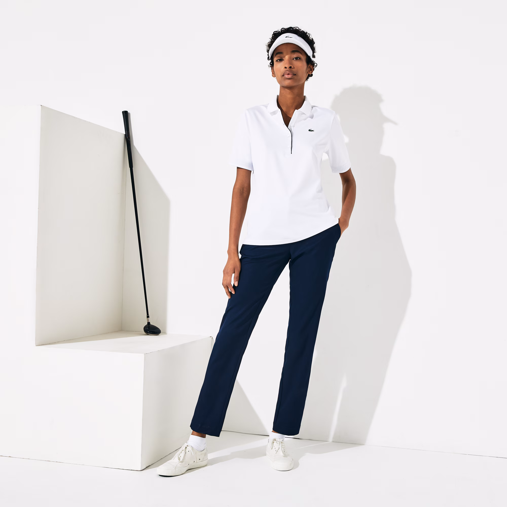 Women's Slim Fit UV Protect Stretch Golf Polo