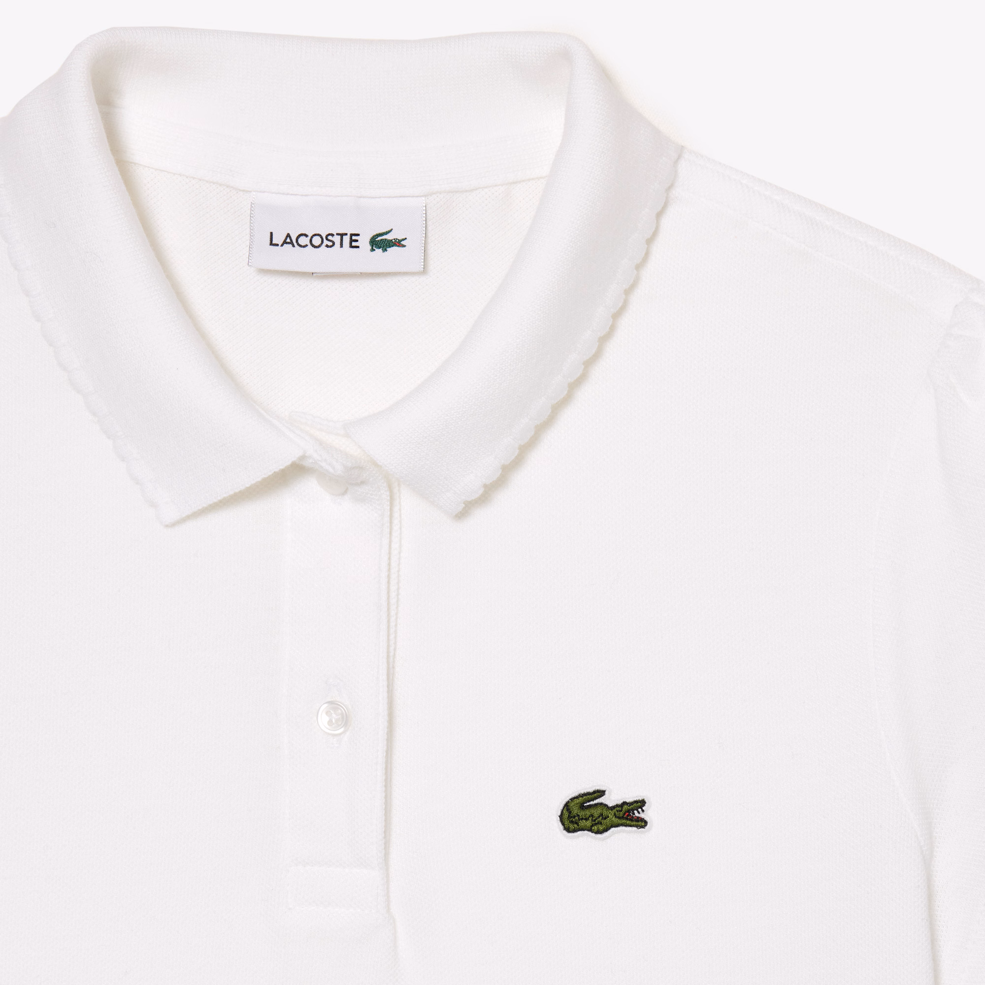 Kids' Scalloped Collar Mini Piqué Polo