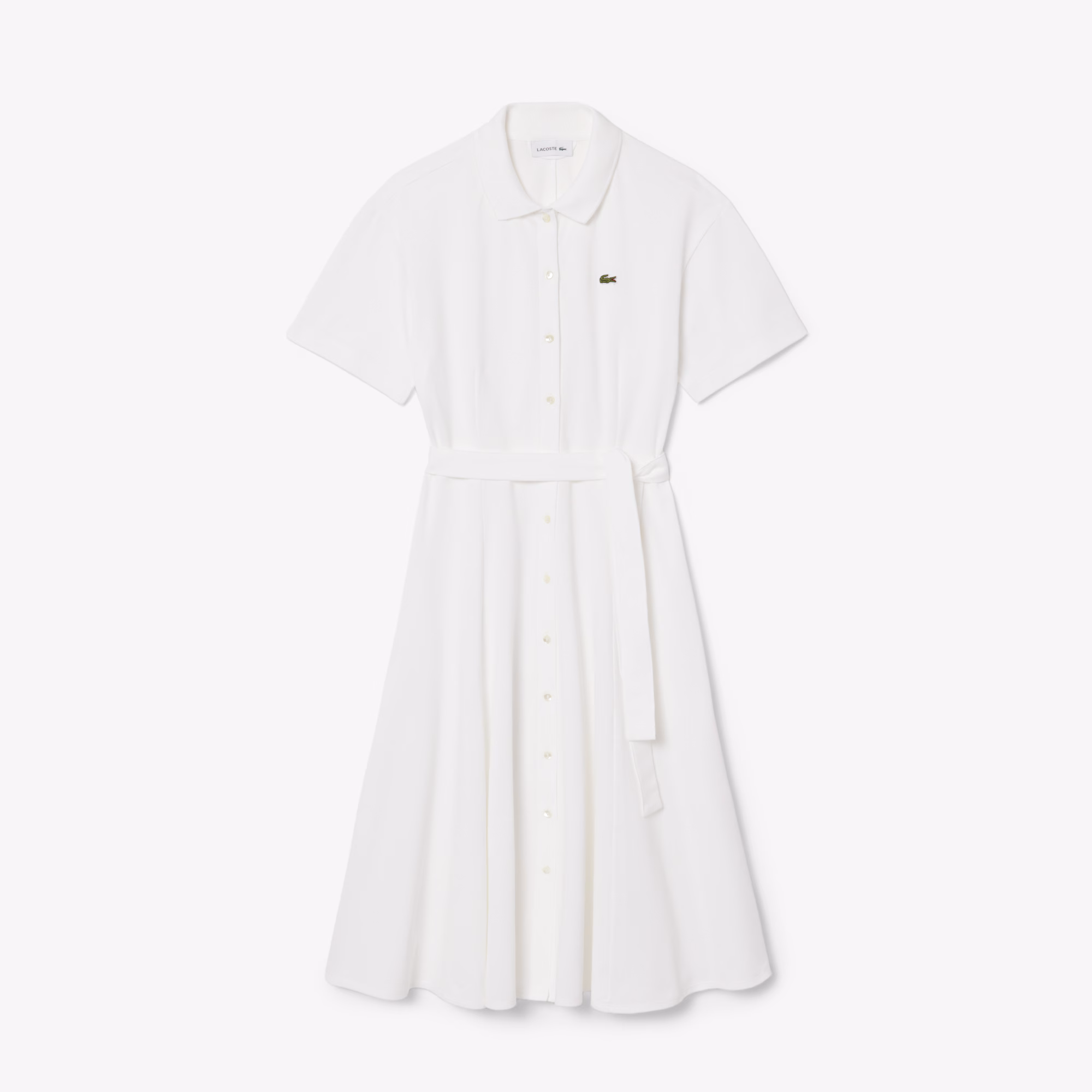 Women's Flared Mini-Piqué Polo Dress