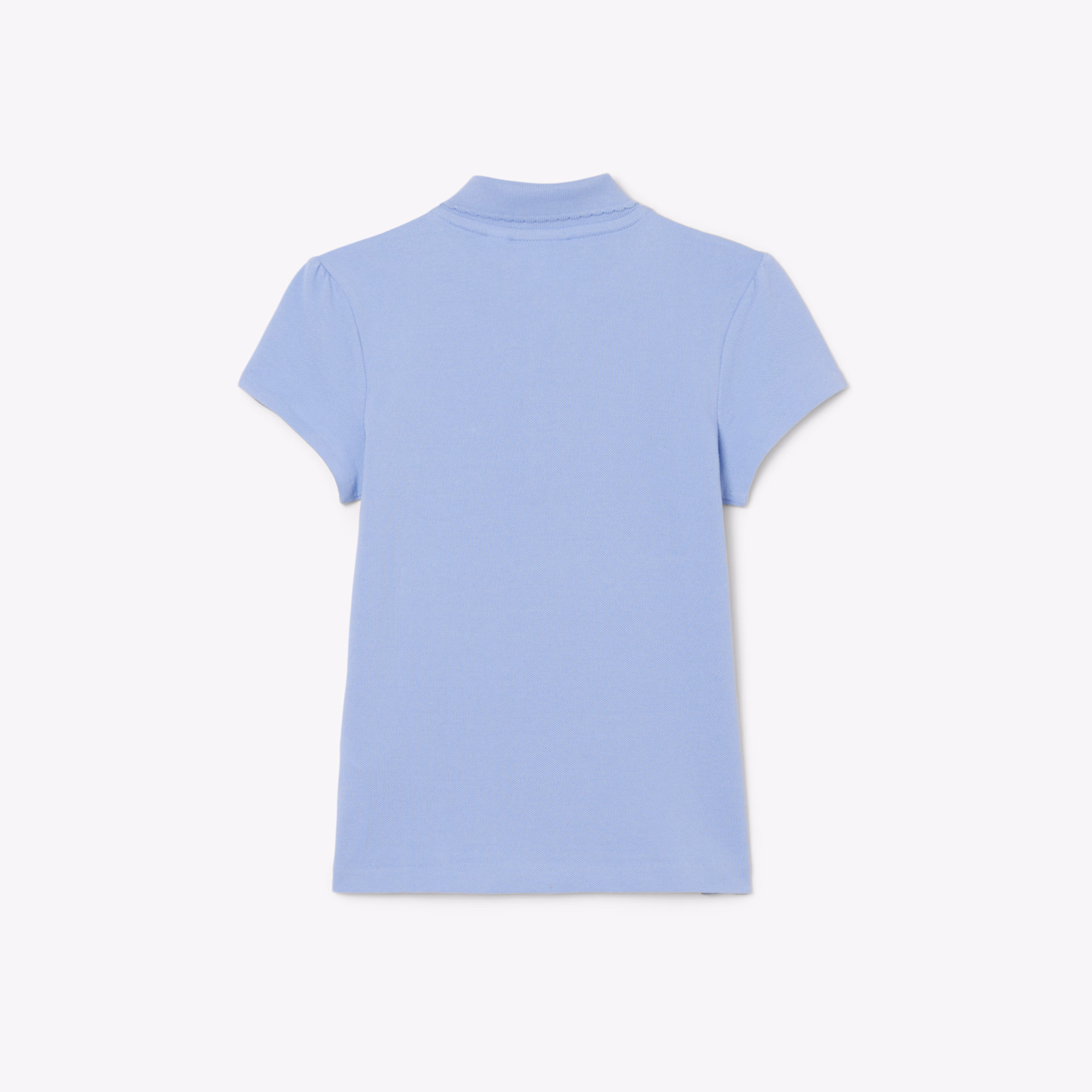 Girls' Scalloped Collar Piqué Polo