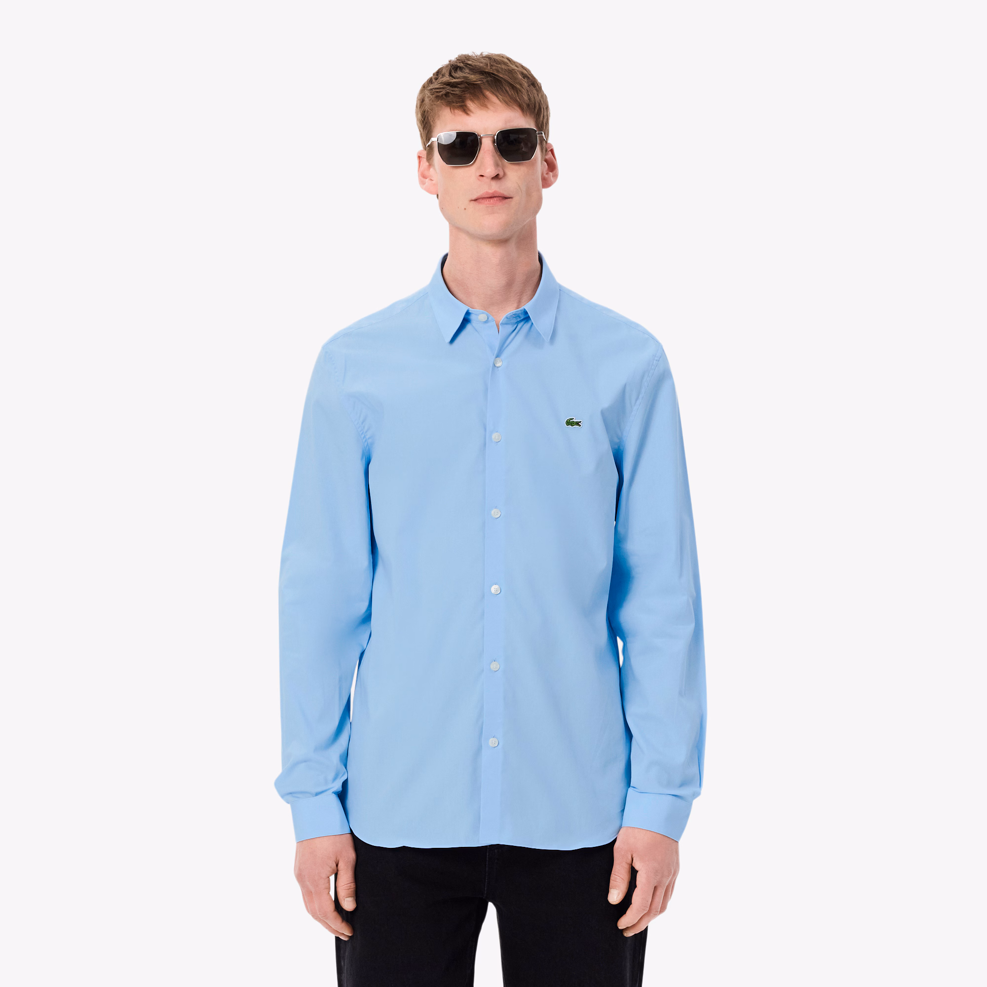 Men's Slim Fit Stretch Poplin Shirt