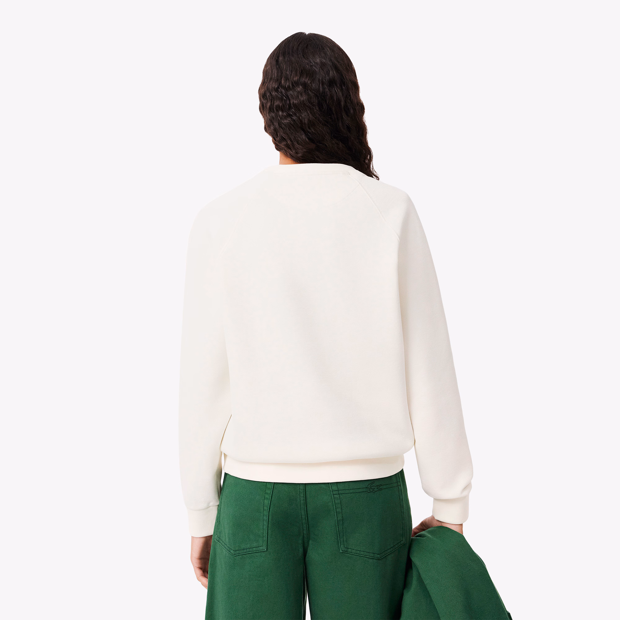 Women's Crew Neck Piqué Sweatshirt