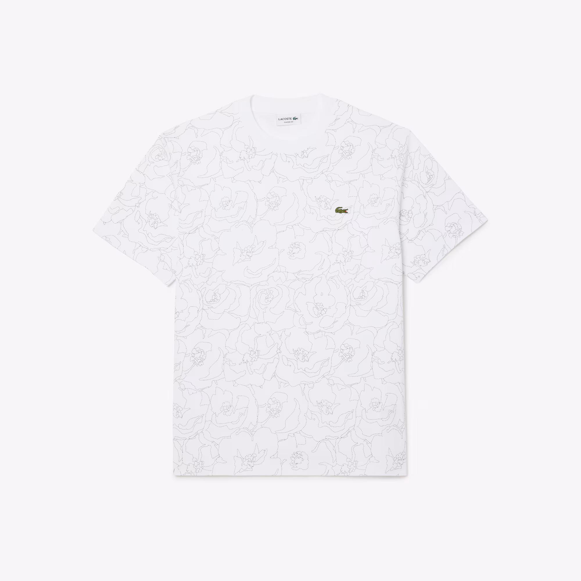 Men's Heavy Cotton Flower Print T-Shirt