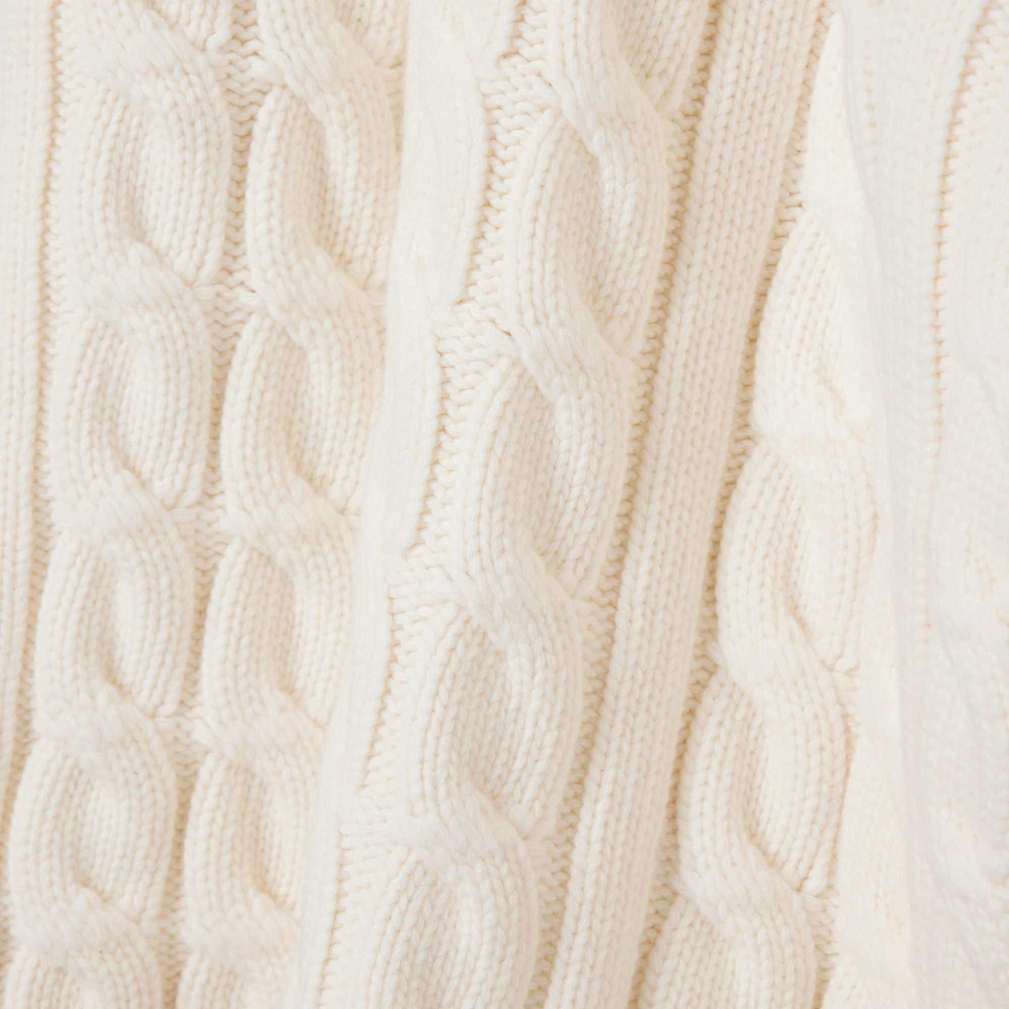 Runway Wool Polo Collar Cable Knit Sweater