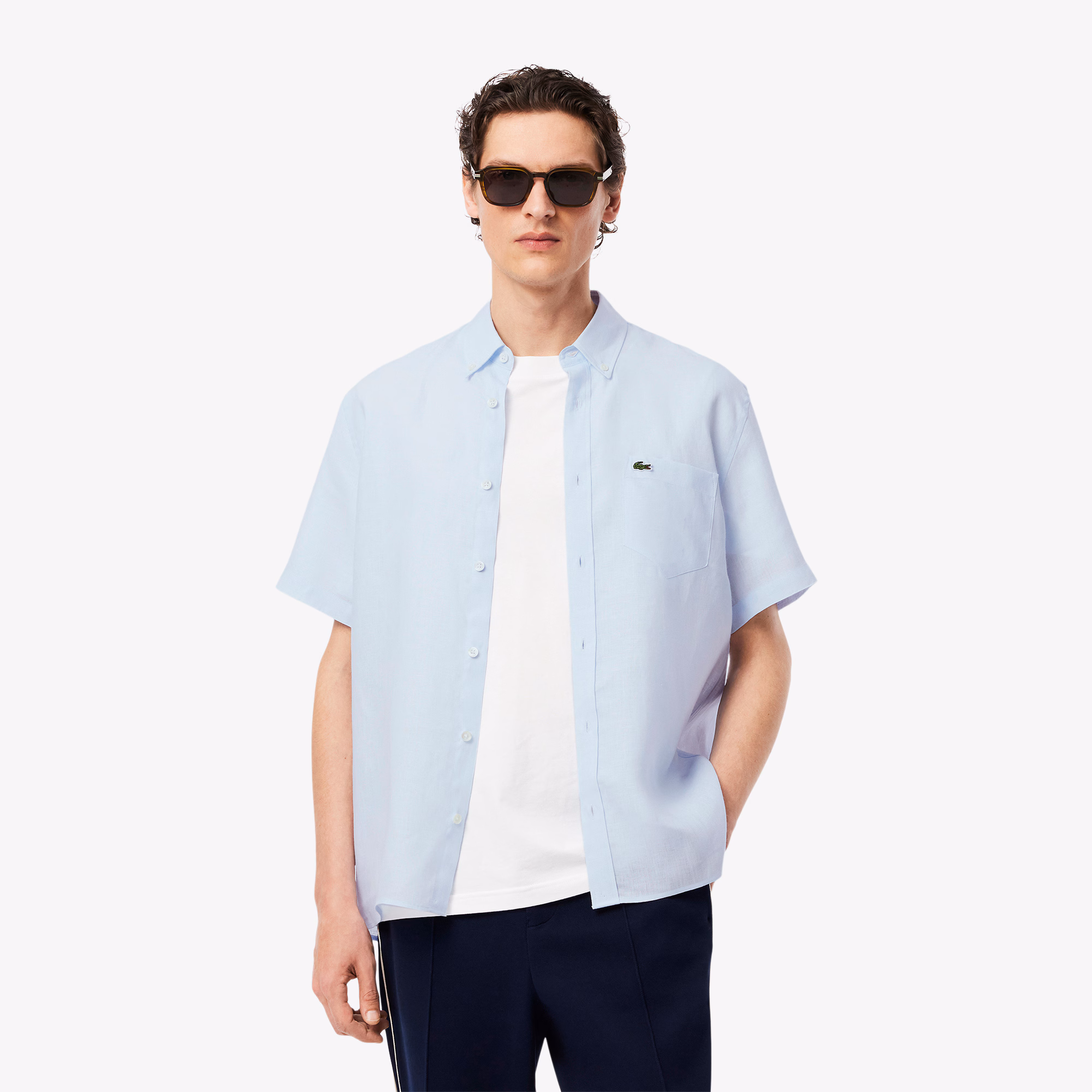 Men's Short Sleeve Linen Shirt