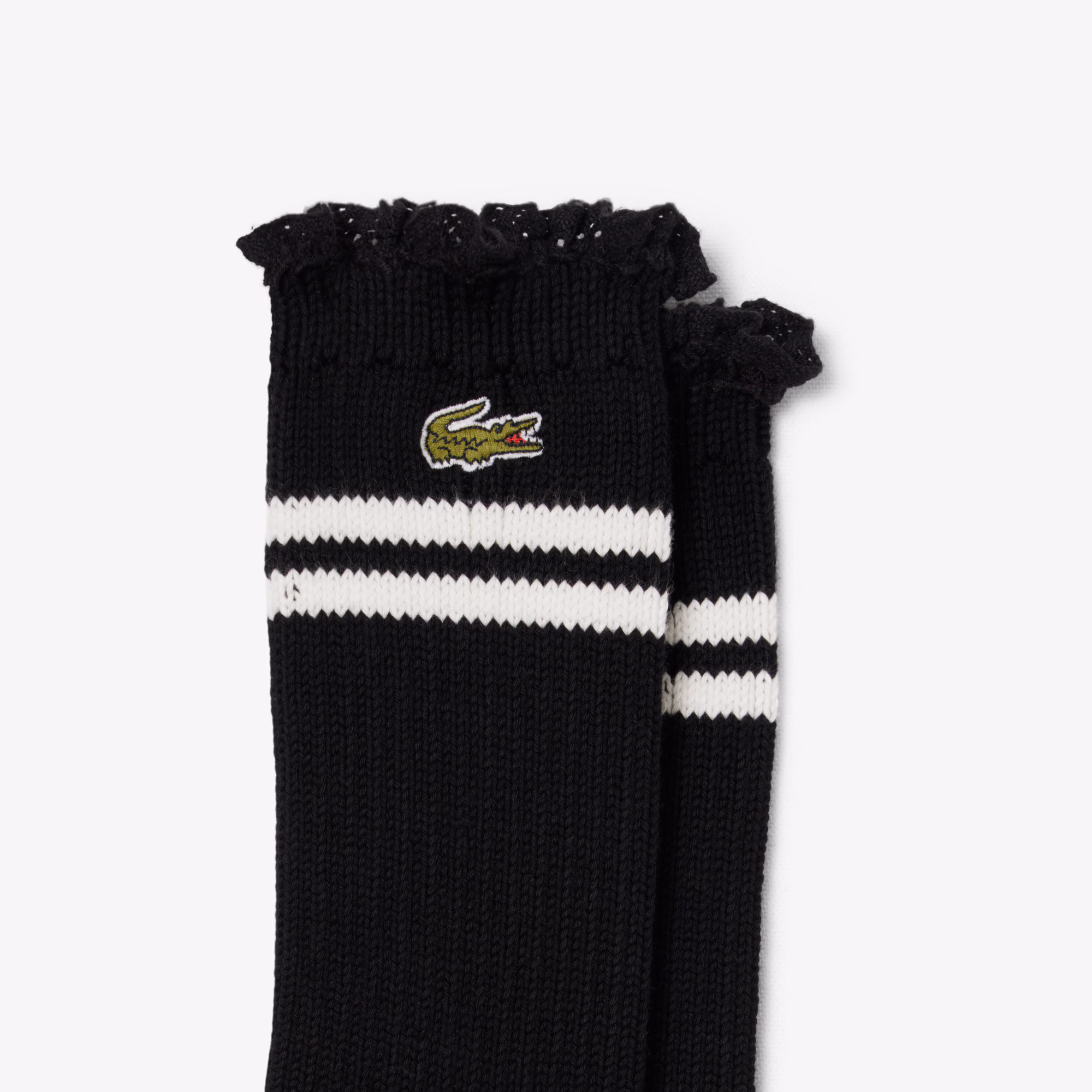 Women's Lace Edge Ribbed Socks