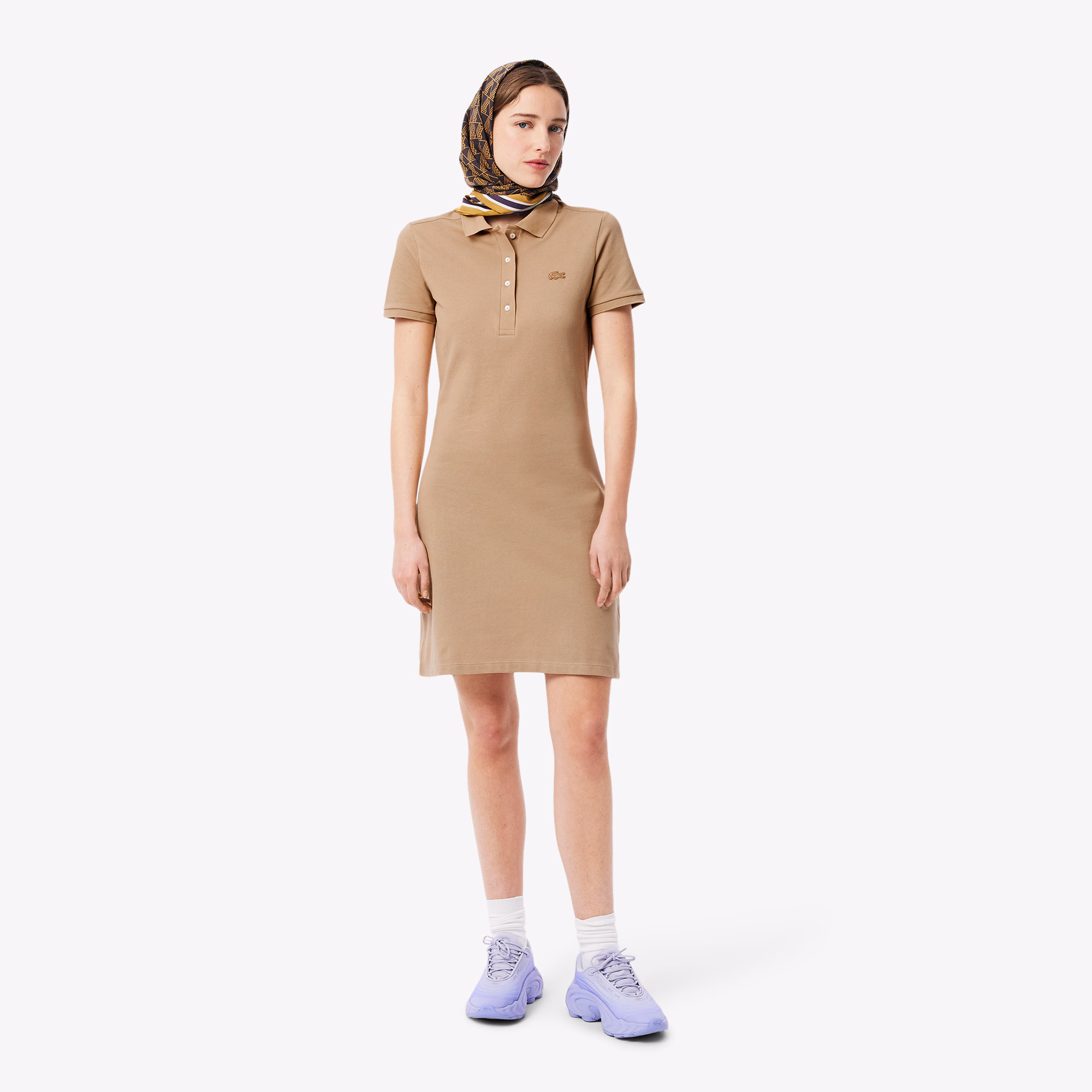 Women's Slim Fit Stretch Mini Piqué Polo Dress