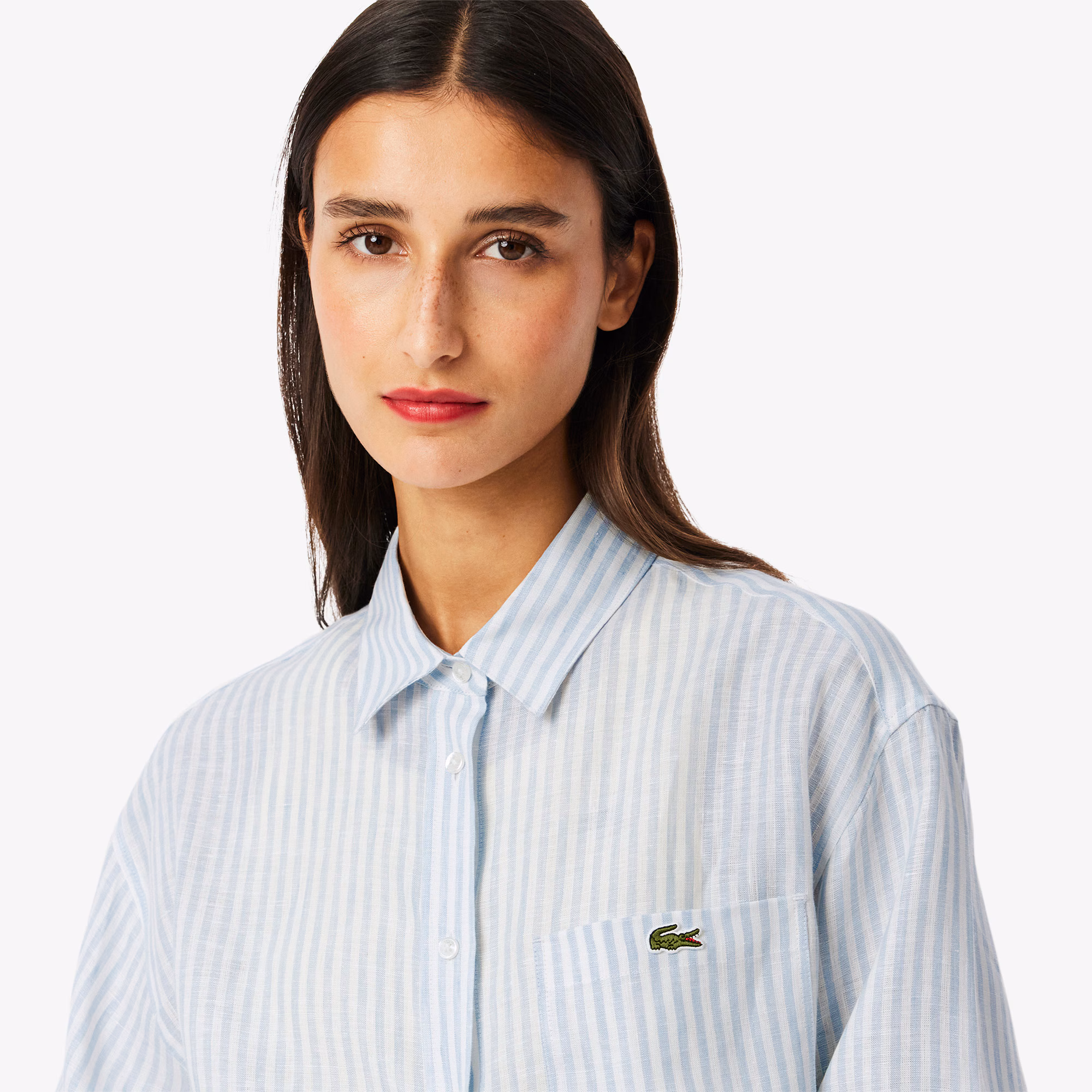 Women's Oversized Striped Linen Shirt