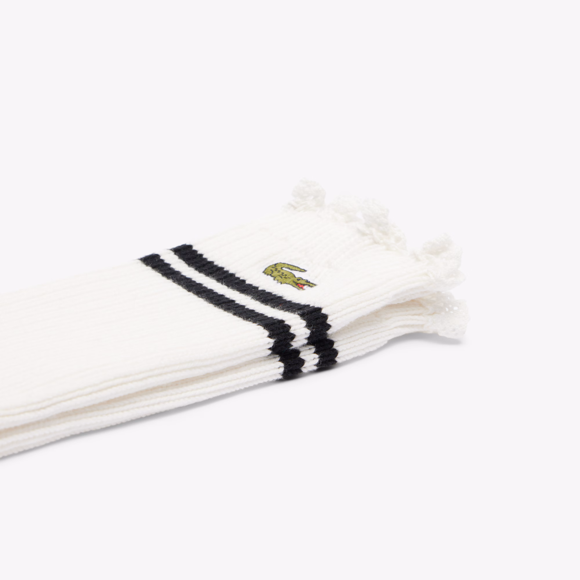 Women's Lace Edge Ribbed Socks