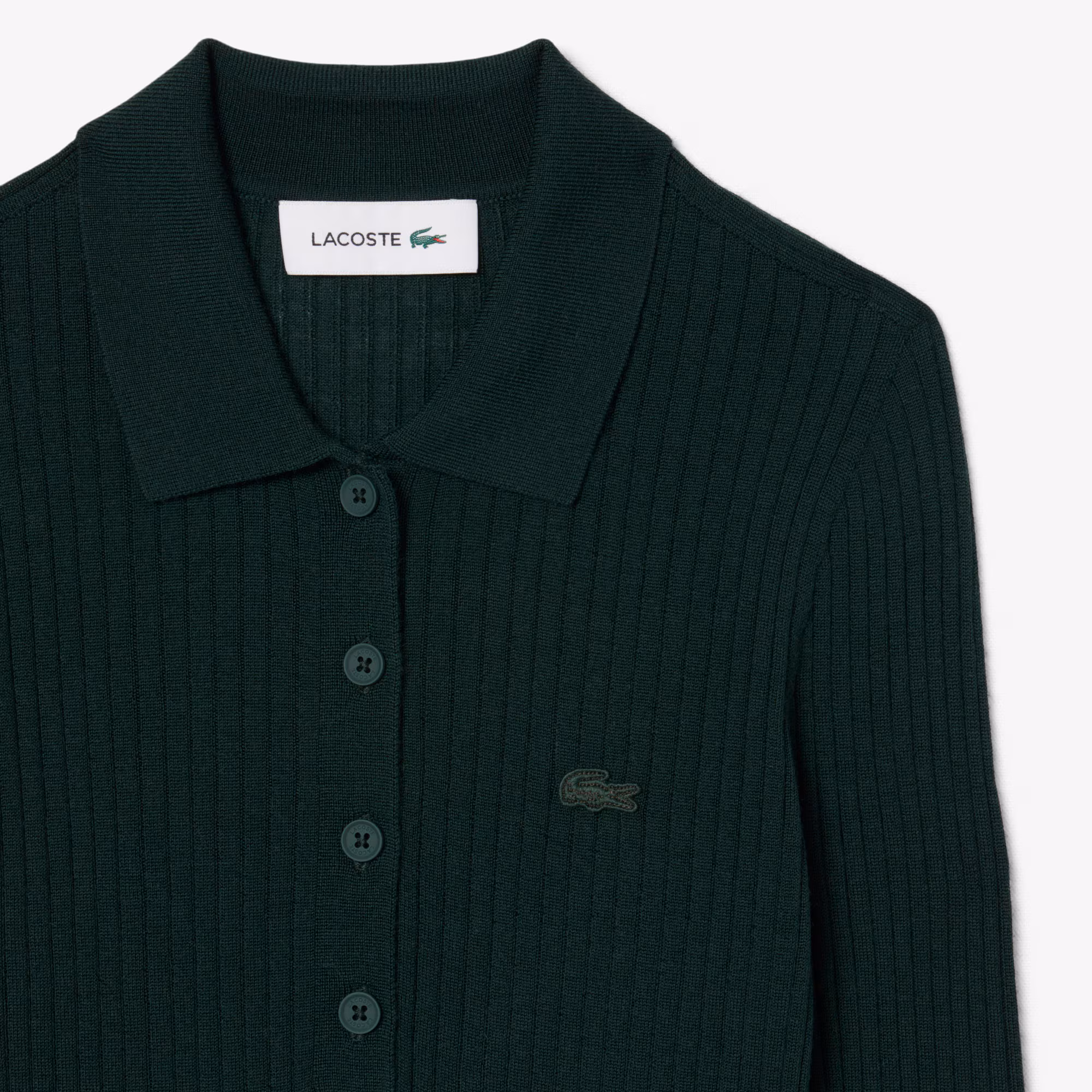 Women's Wool Jersey Polo Collar Sweater