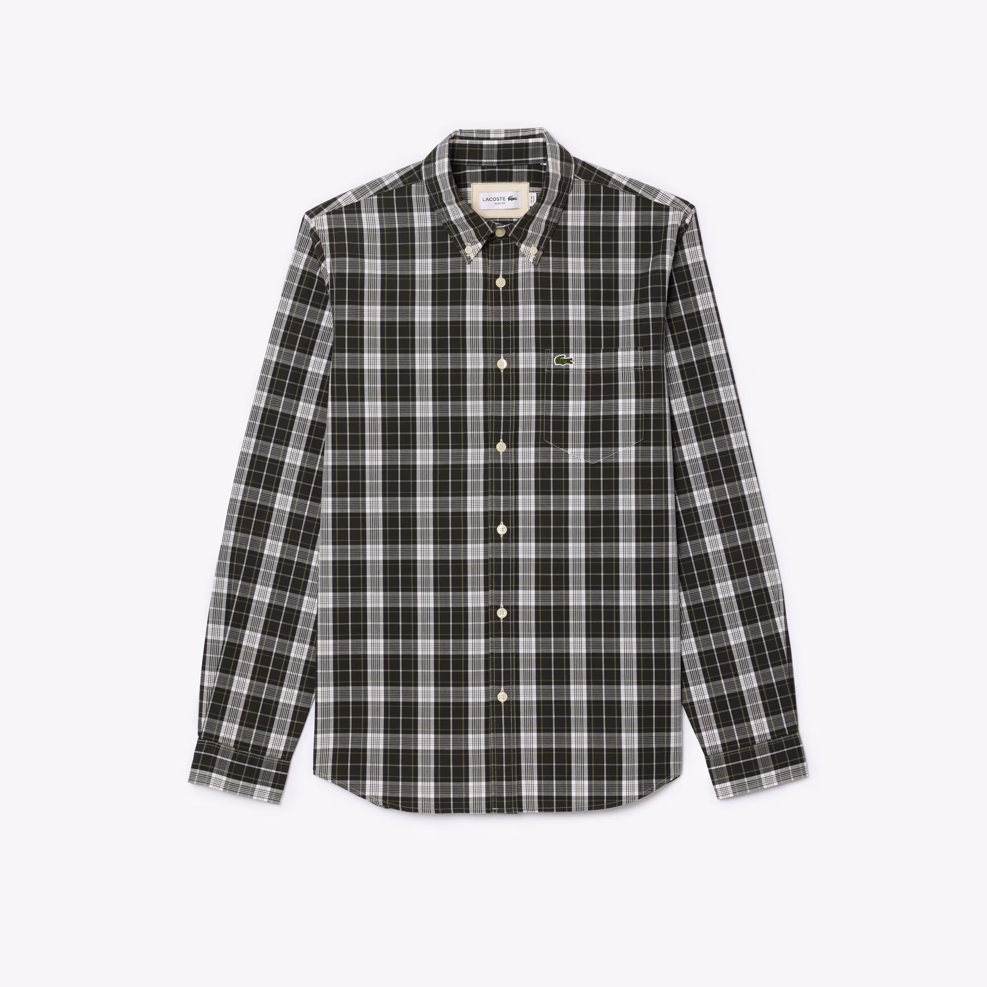 Men's Slim Fit Stretch Plaid Shirt