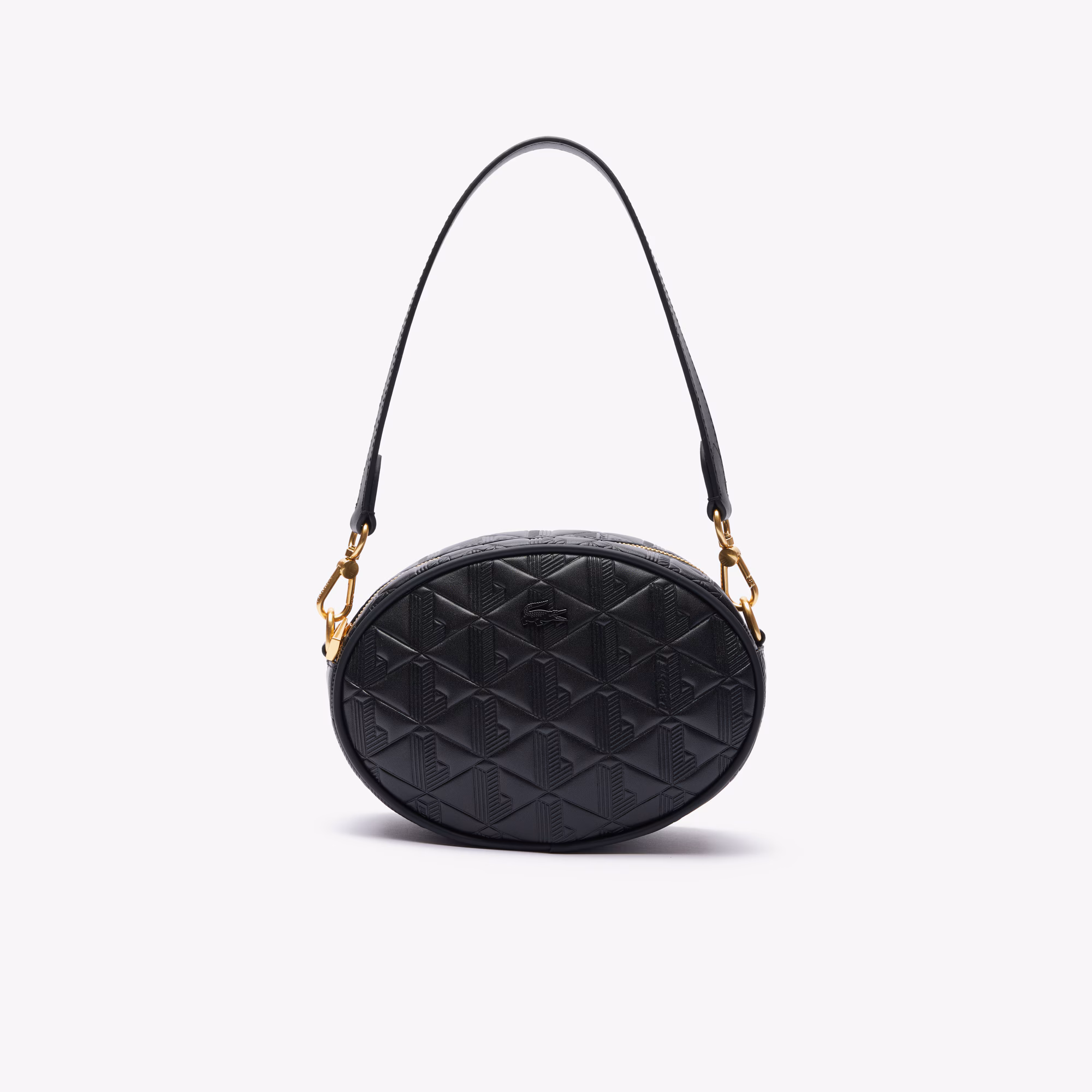 Maheki Oval Embossed Leather Bag