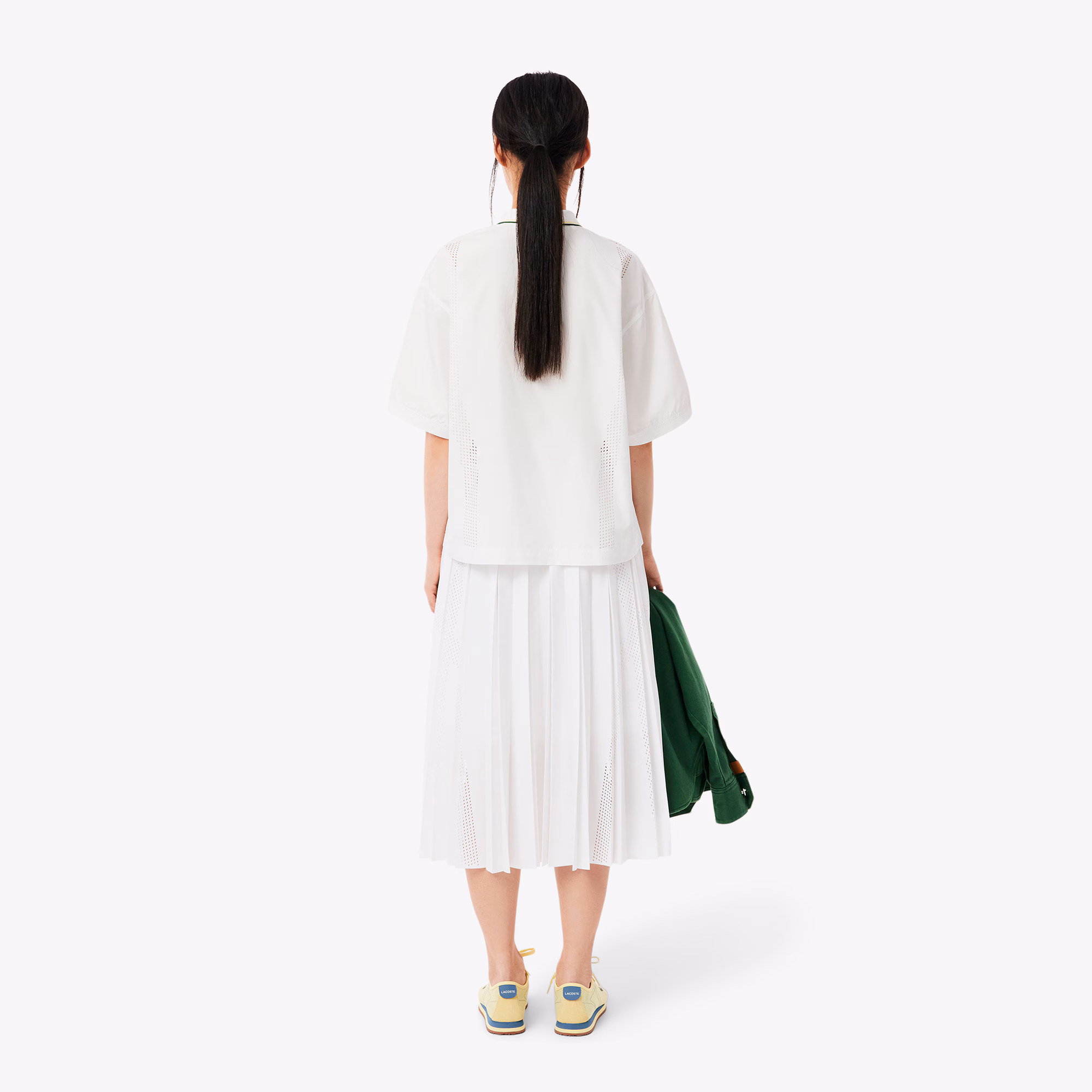 Women's Asymmetric Pleated Midi Skirt