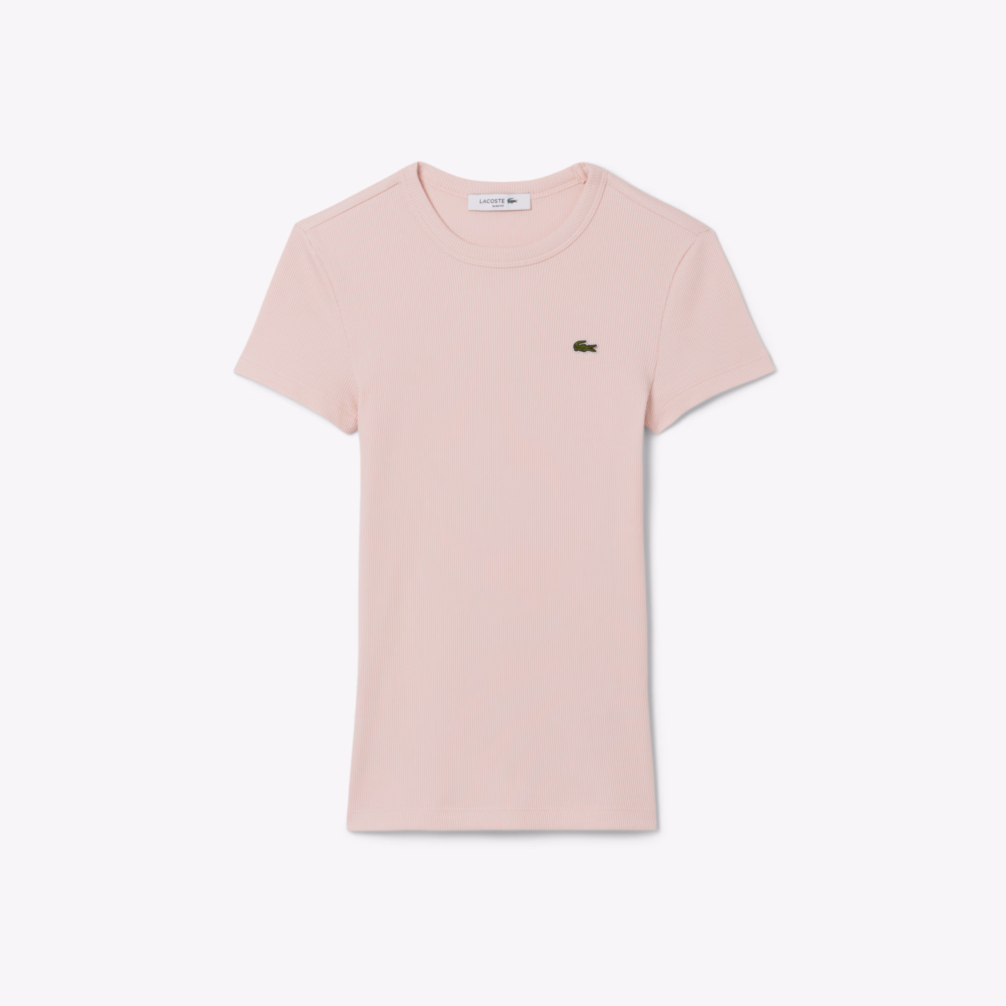 Women's Slim Fit Ribbed Cotton T-Shirt