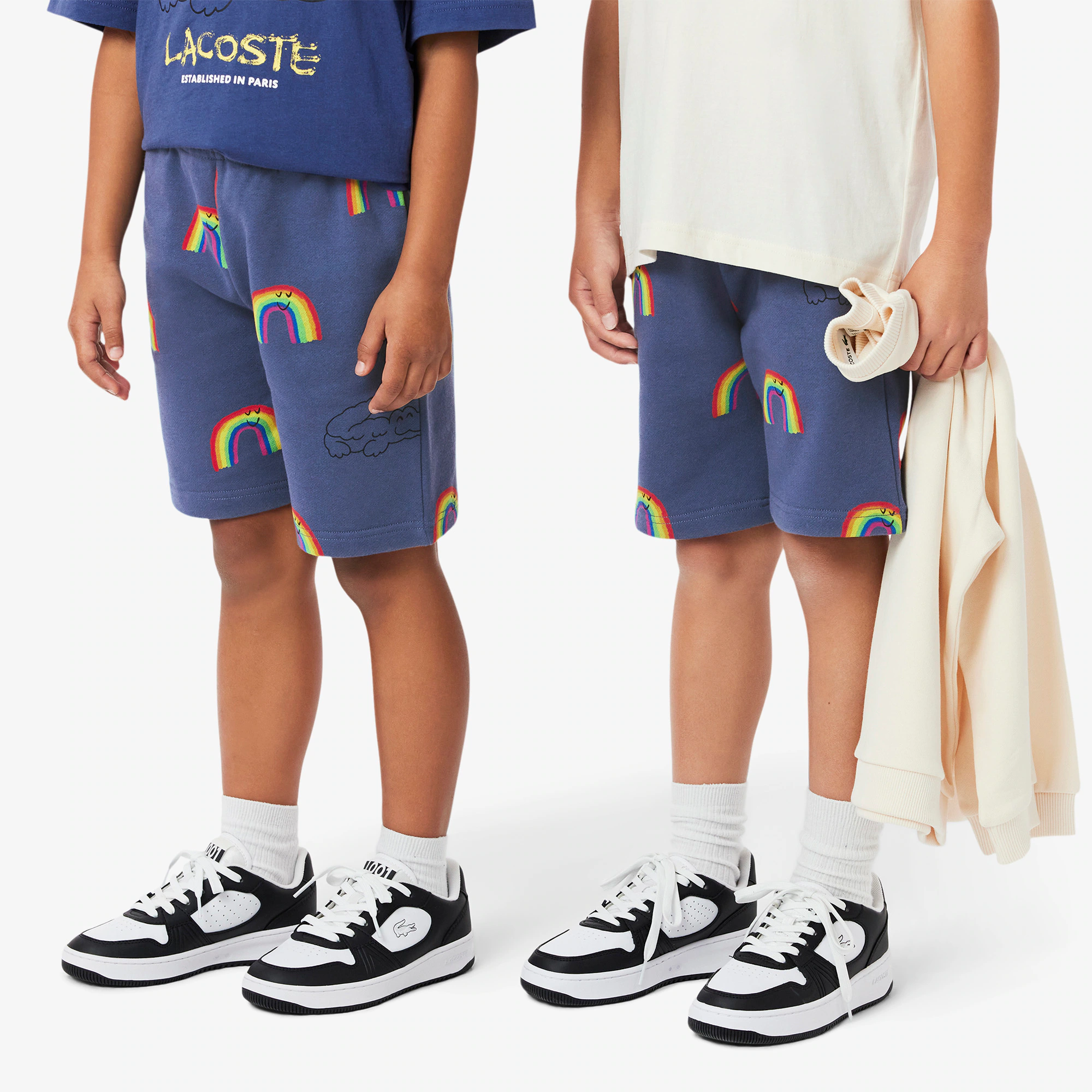 Kids' Rainbow Print Fleece Shorts