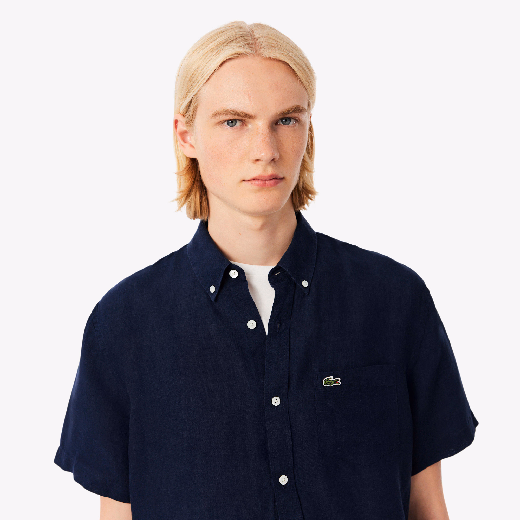 Men's Short Sleeve Linen Shirt