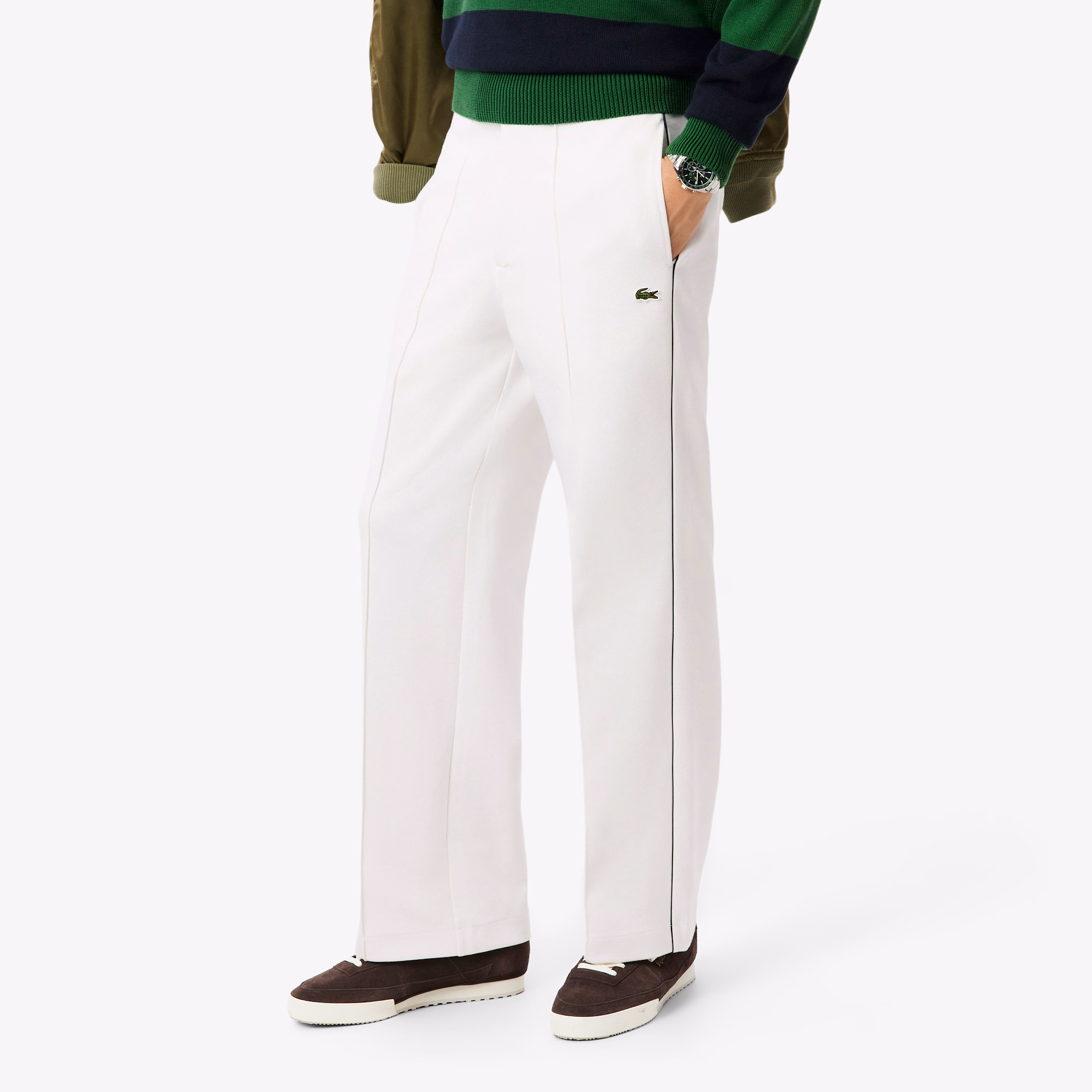 Men's Pleated Twill Sweatpants