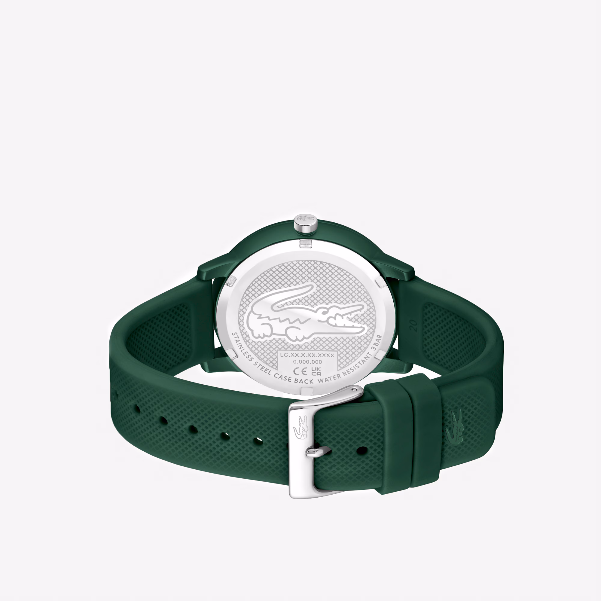 Men's Lacoste.12.12 Move 3 Hands Watch Khaki Silicone