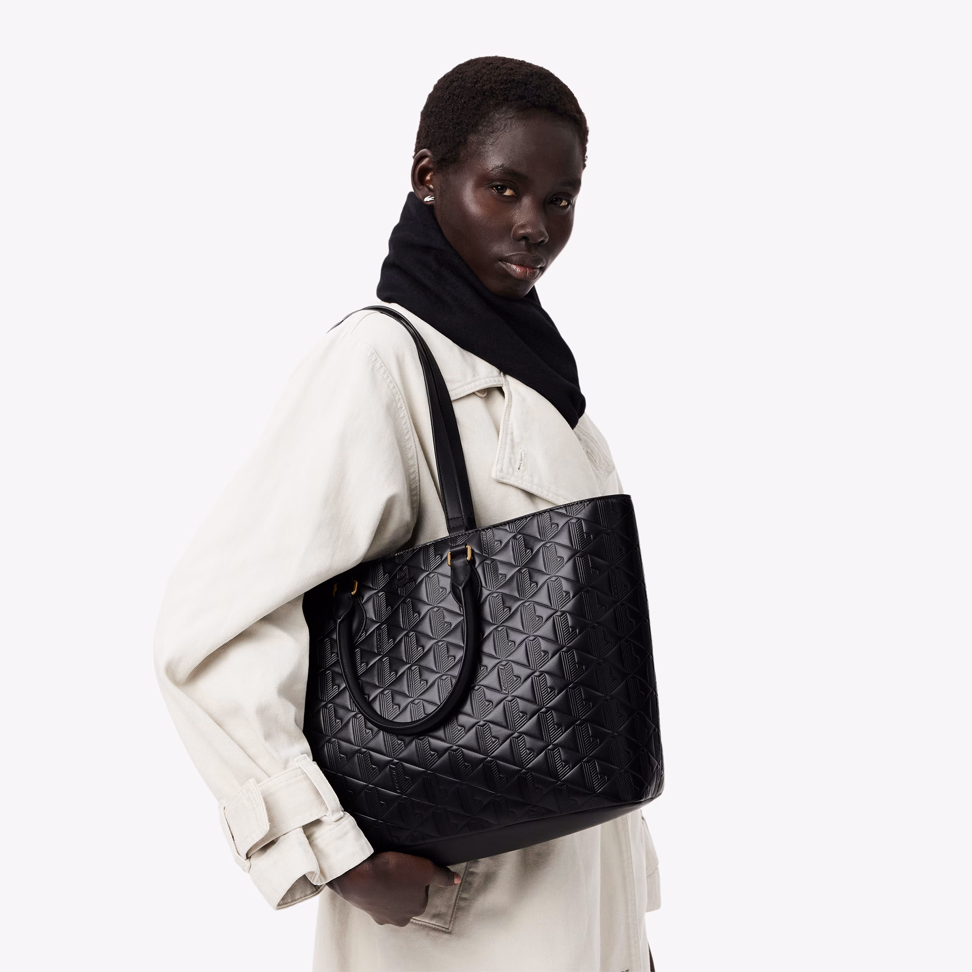 Maheki Embossed Leather Tote