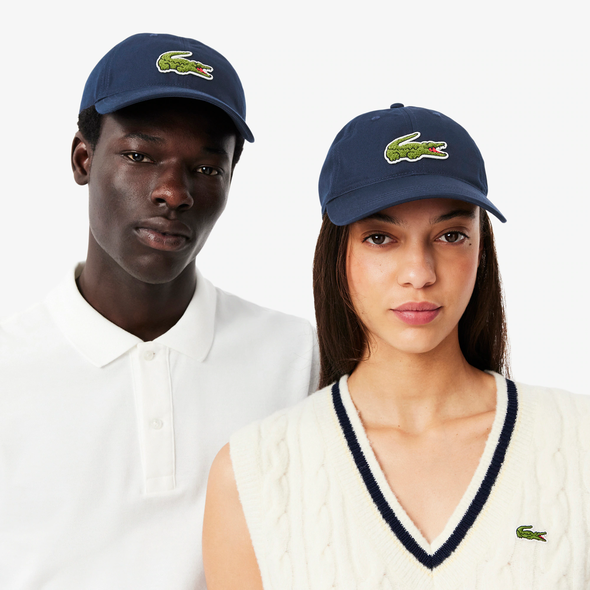 Unisex Crocodile Badge Cotton Twill Cap
