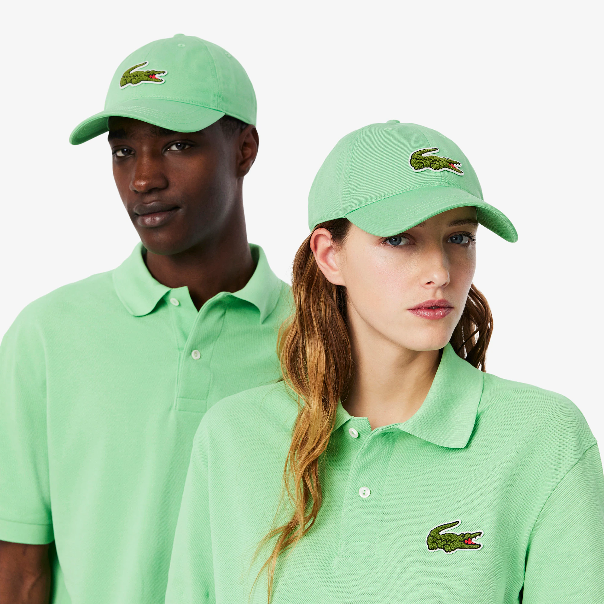 Unisex Crocodile Badge Cotton Twill Cap