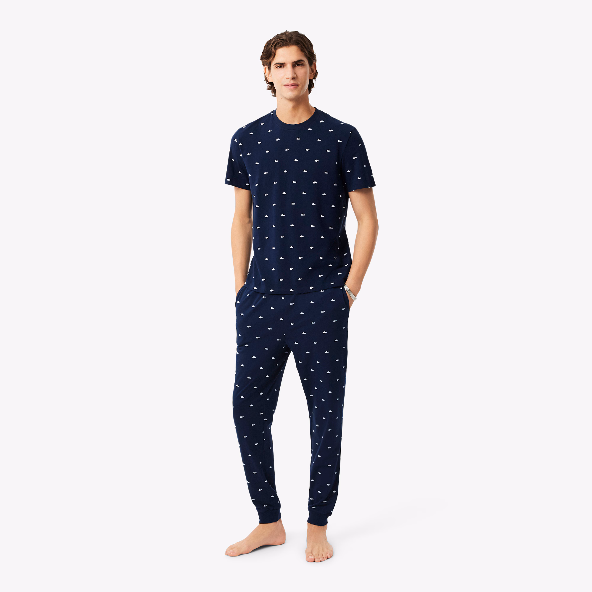 Men's Printed Cotton Pajama Bottoms