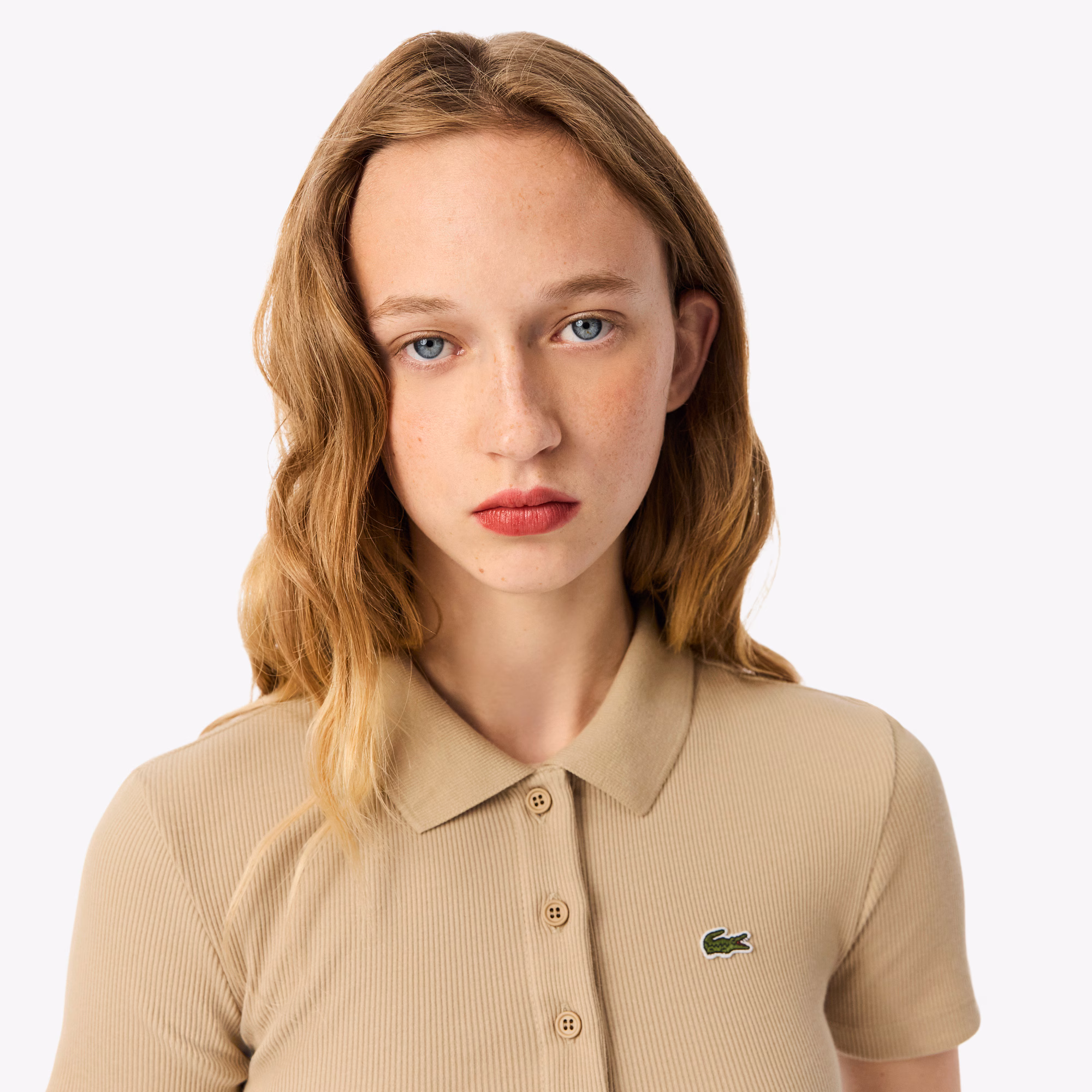 Women's Slim Fit L.12.D Ribbed Cotton Polo