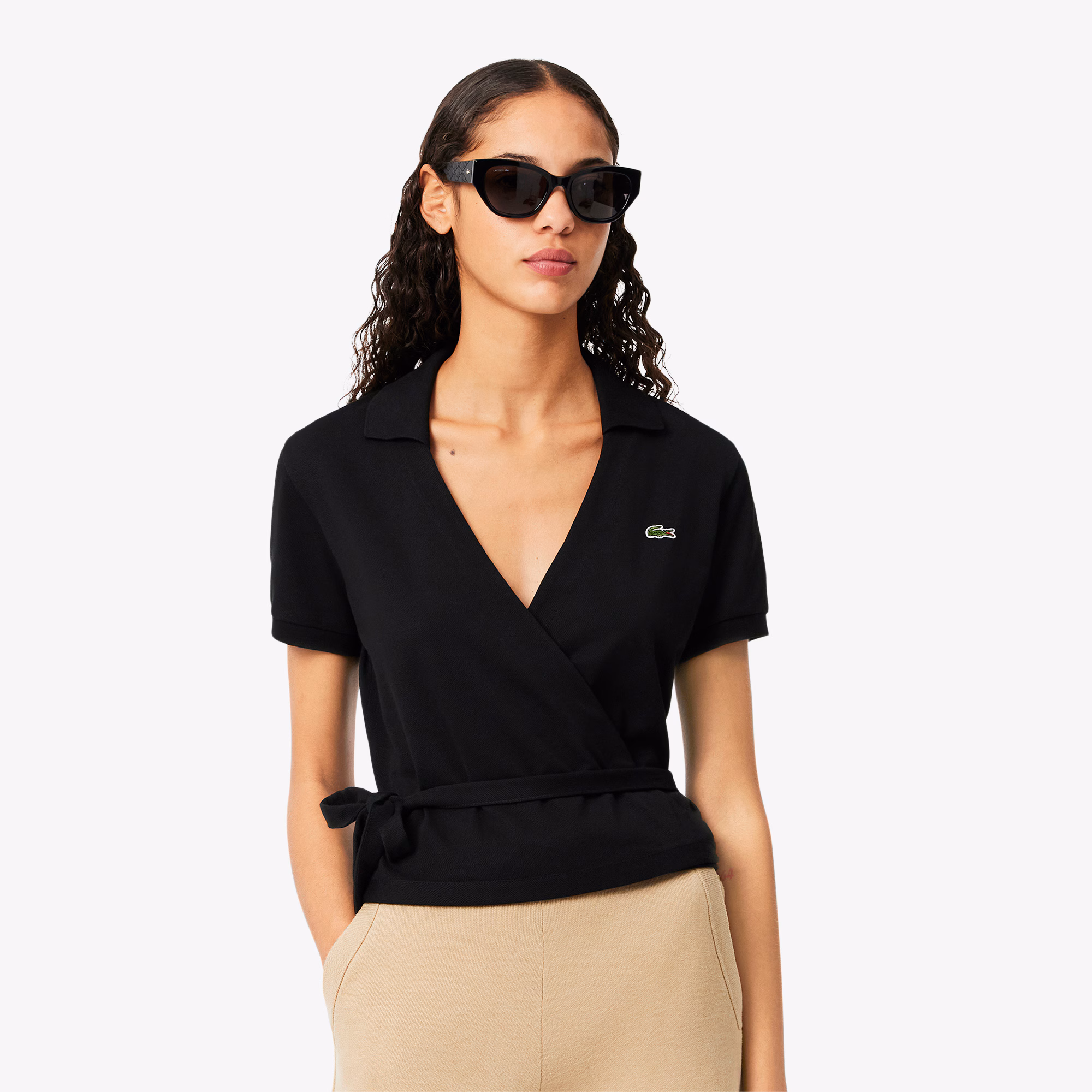 Women's Stretch Mini Piqué Wrap Polo