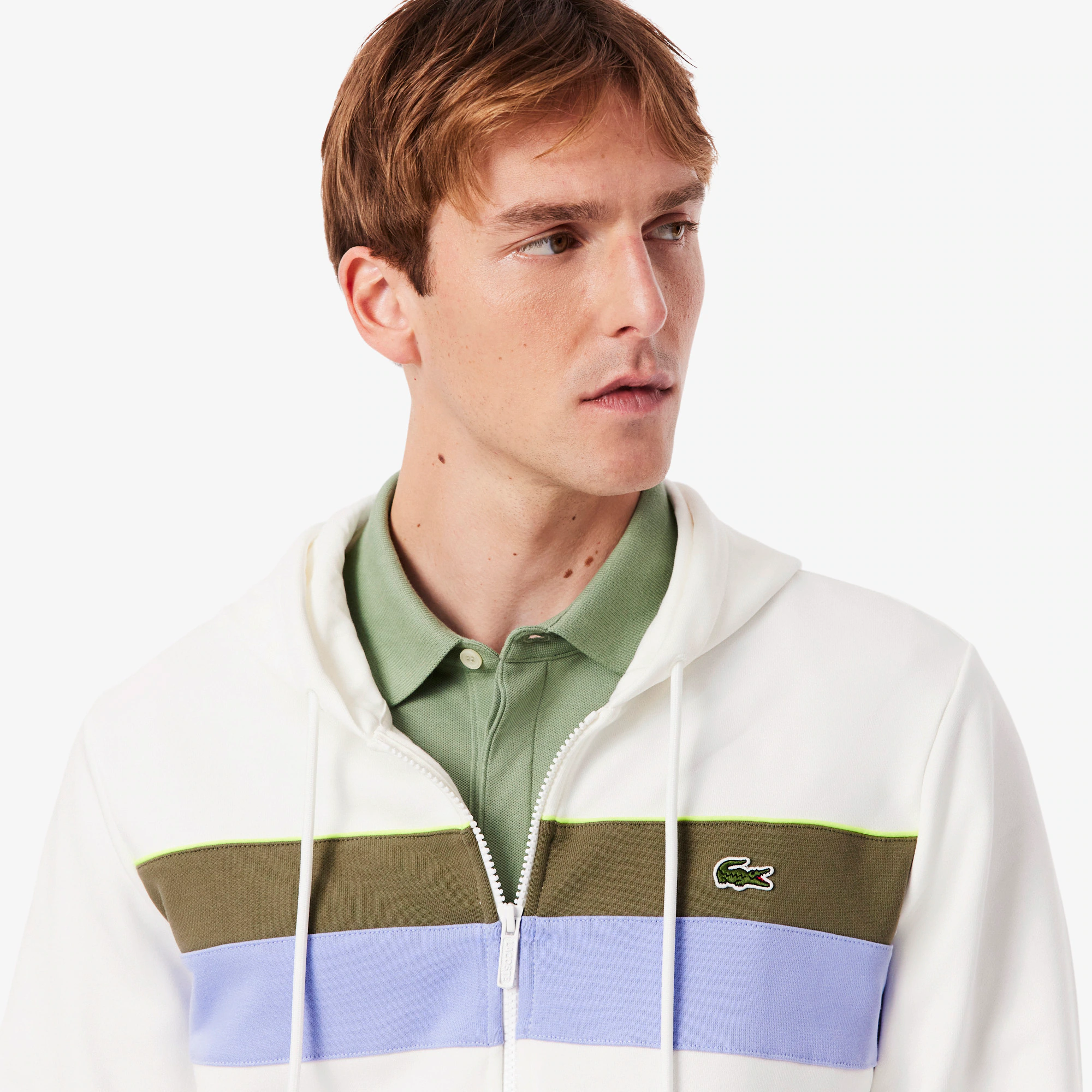 Men's Zip-Up Colorblock Hoodie