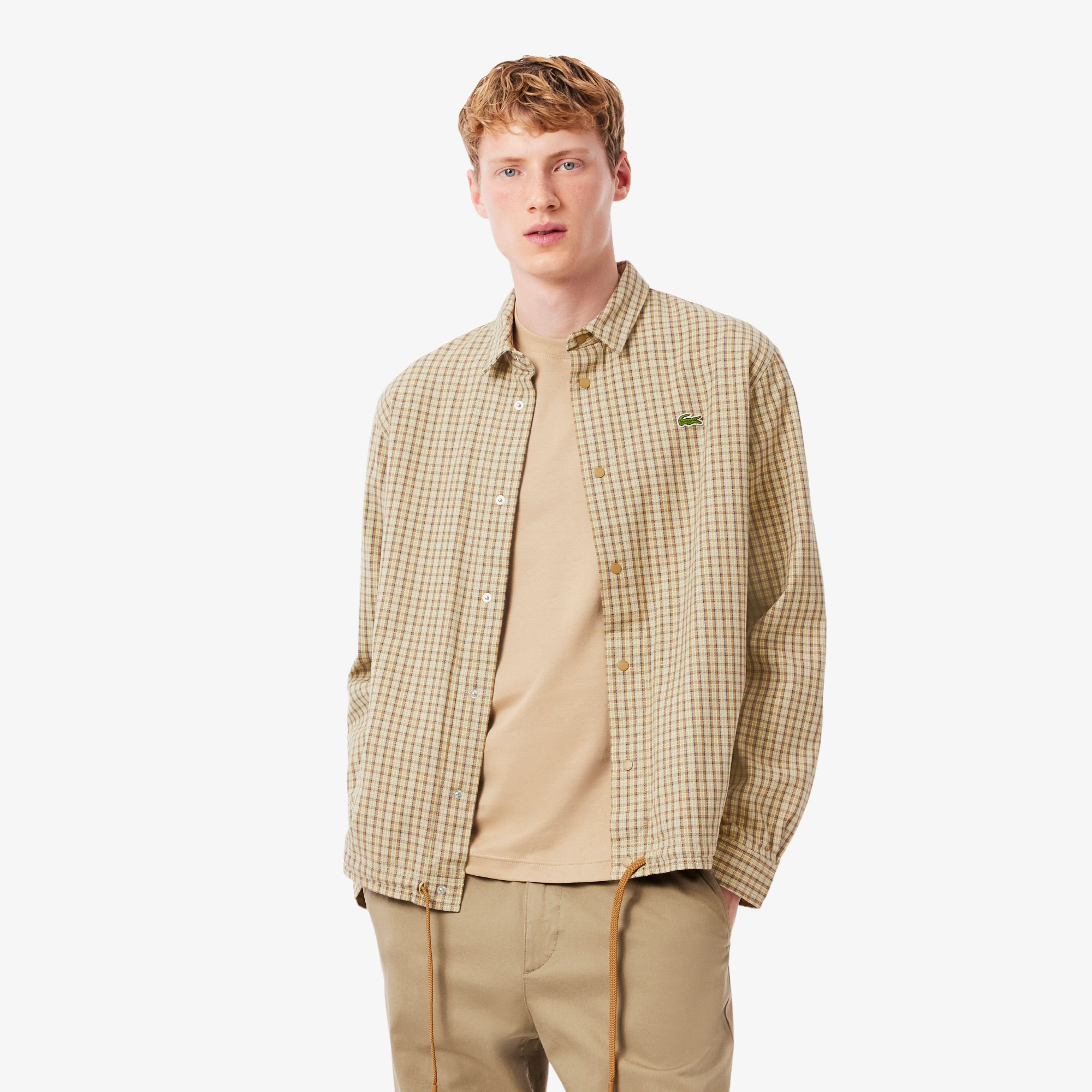 Men's Oversized Heavy Cotton Plaid Overshirt