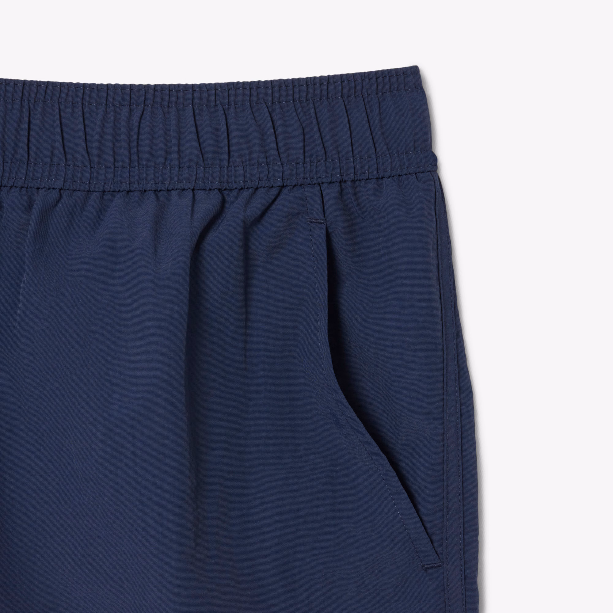 Men's Short Badge Accent Swim Trunks