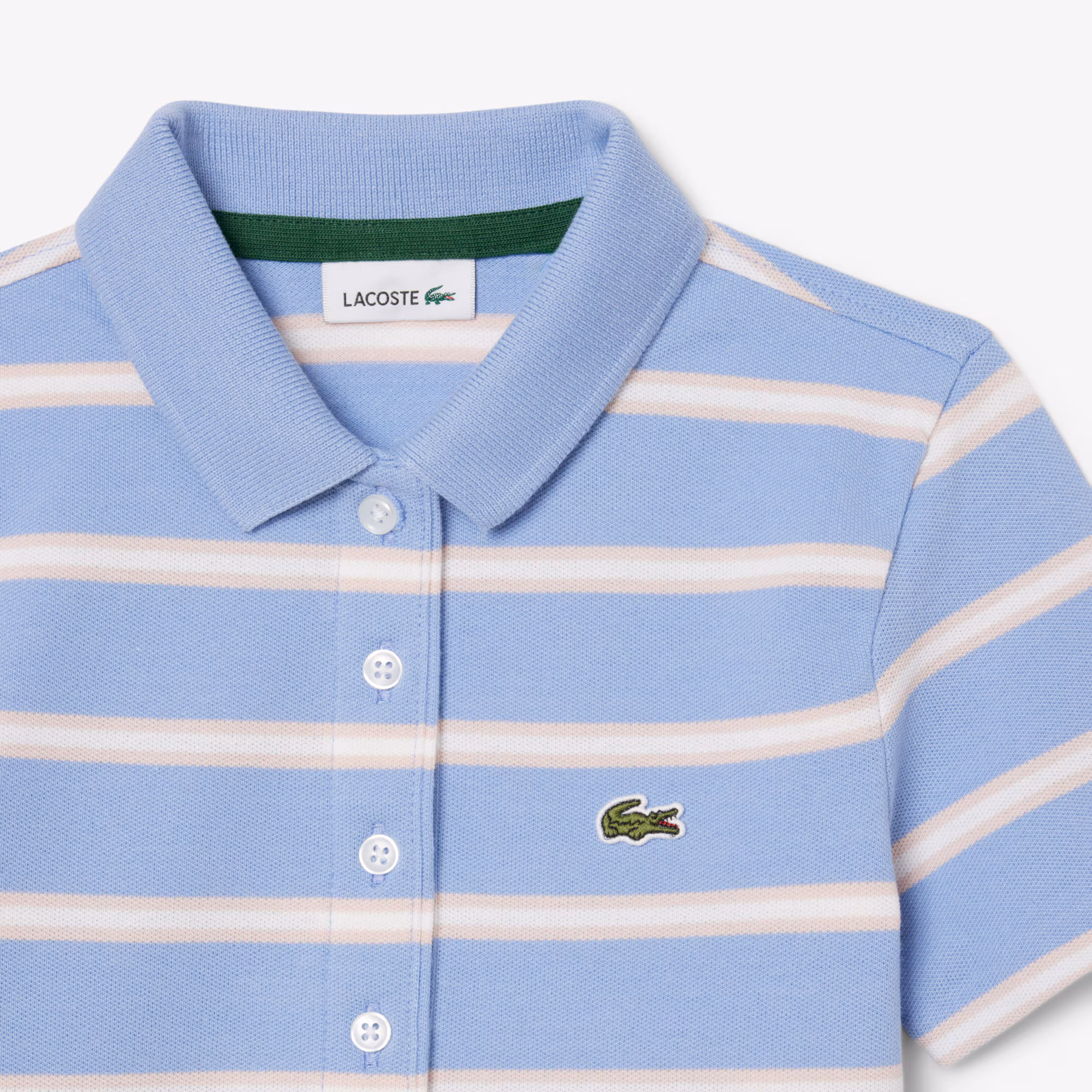 Girls' Striped Petit Piqué Polo