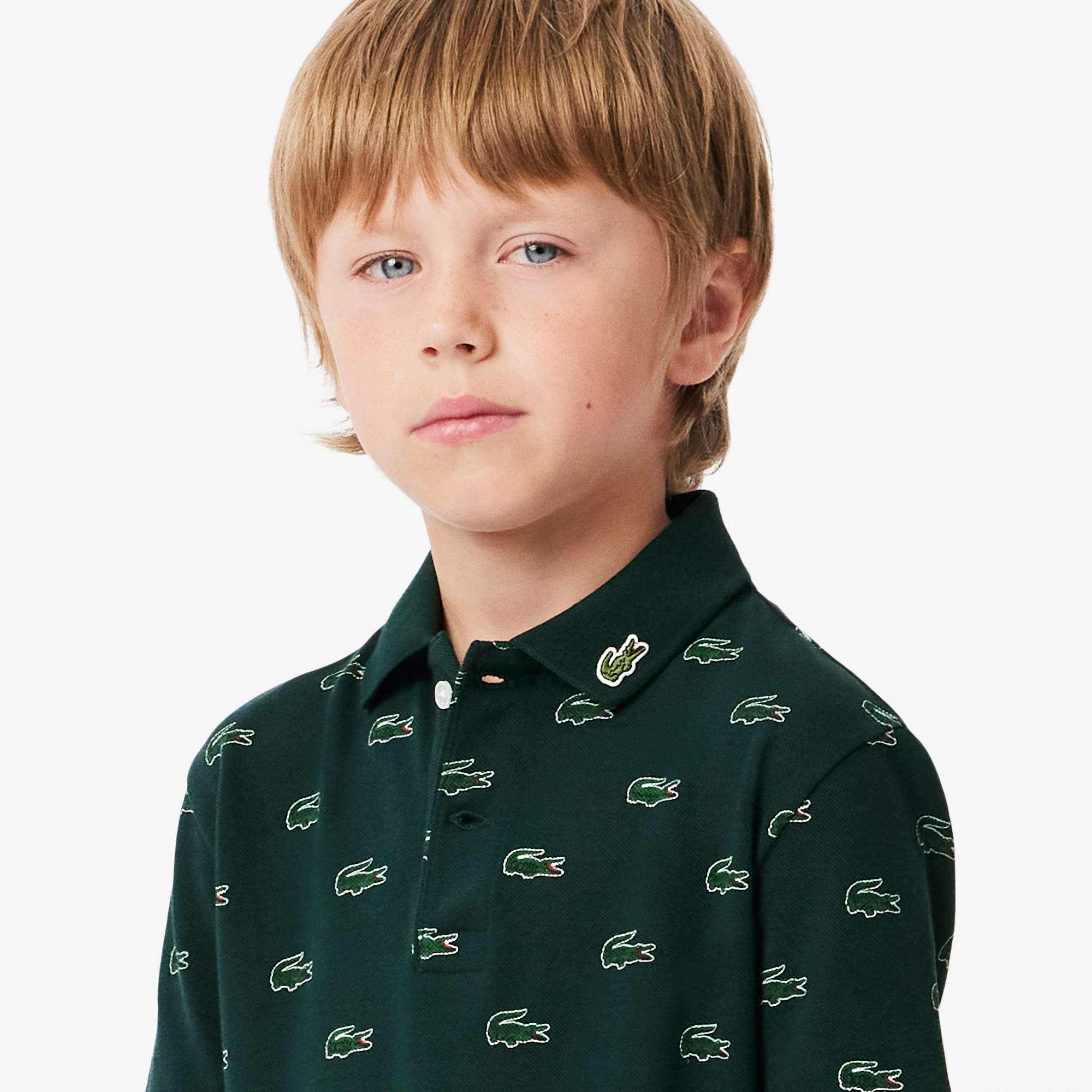 Boys' Printed Petit Piqué Polo