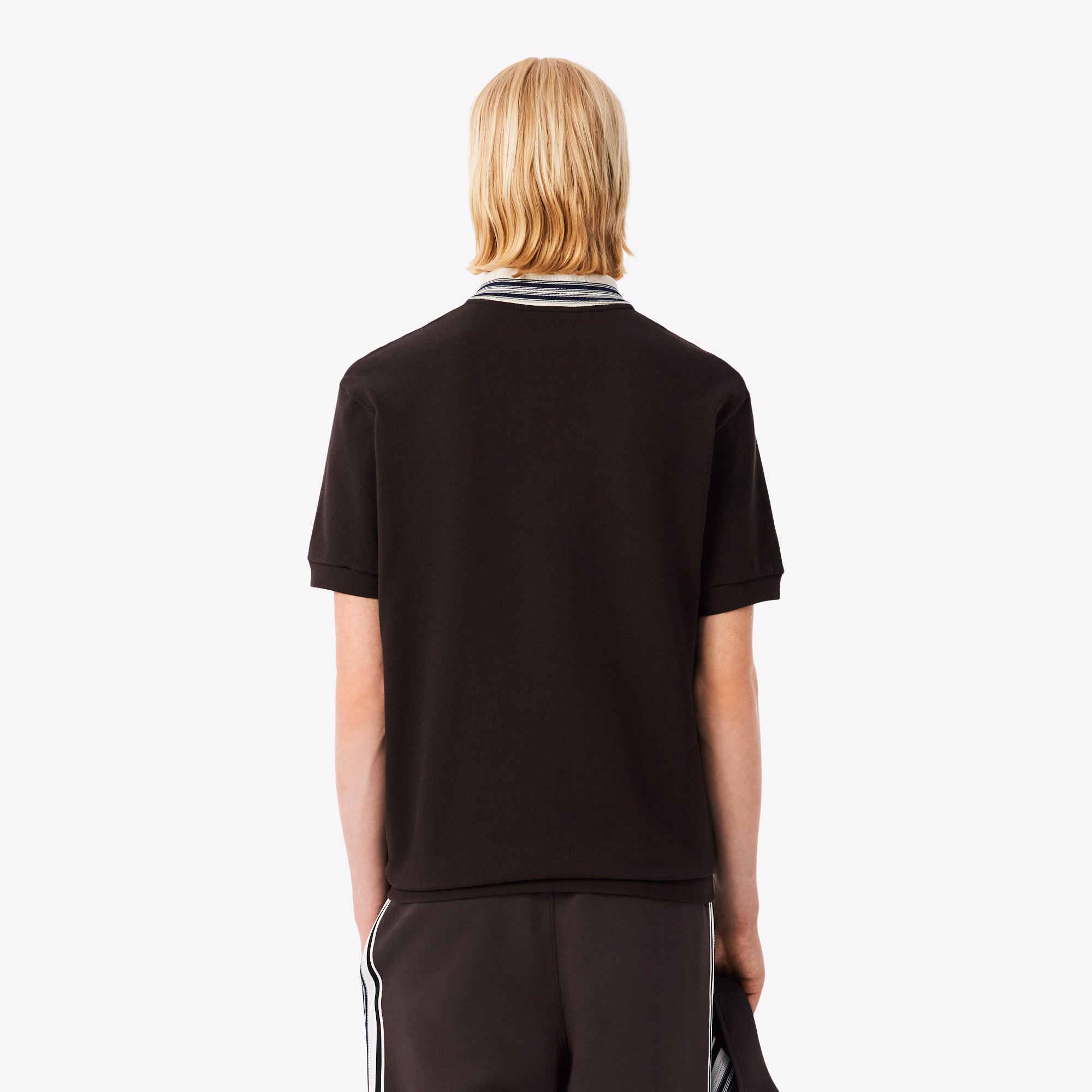 Men's Made In France Classic Fit Stripe Collar Polo