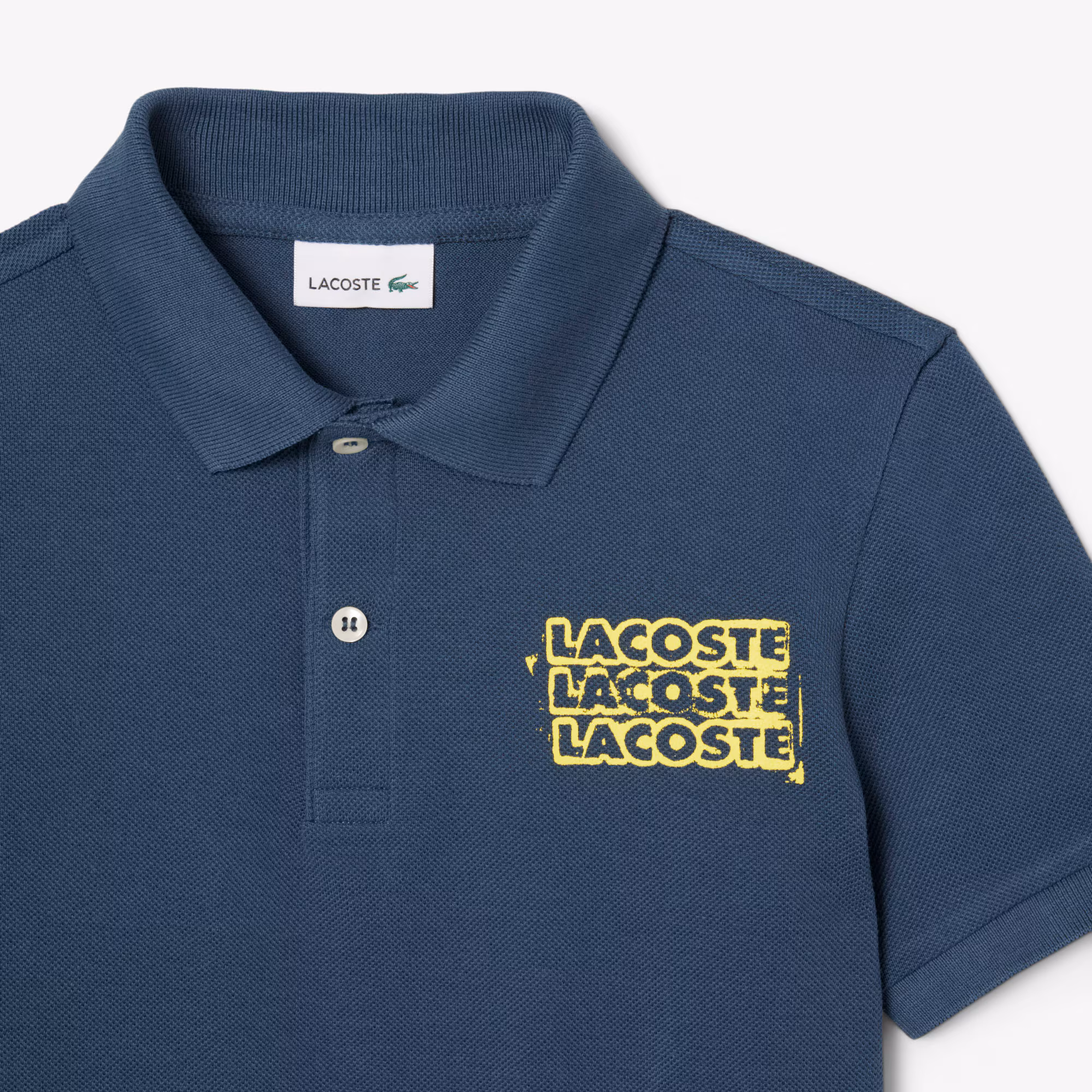 Kids' Printed Petit Piqué Polo