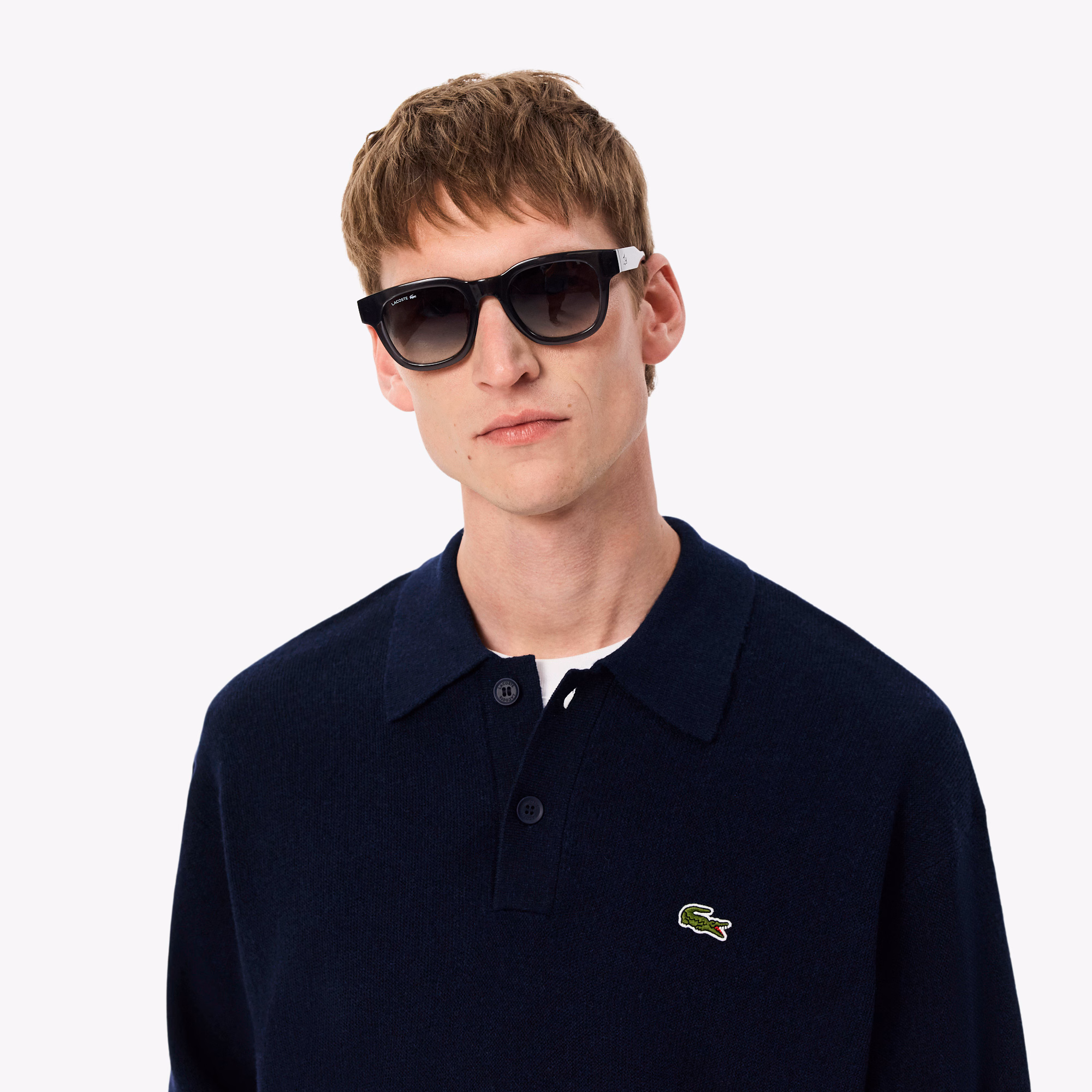 Men's Relaxed Fit Wool Polo Sweater