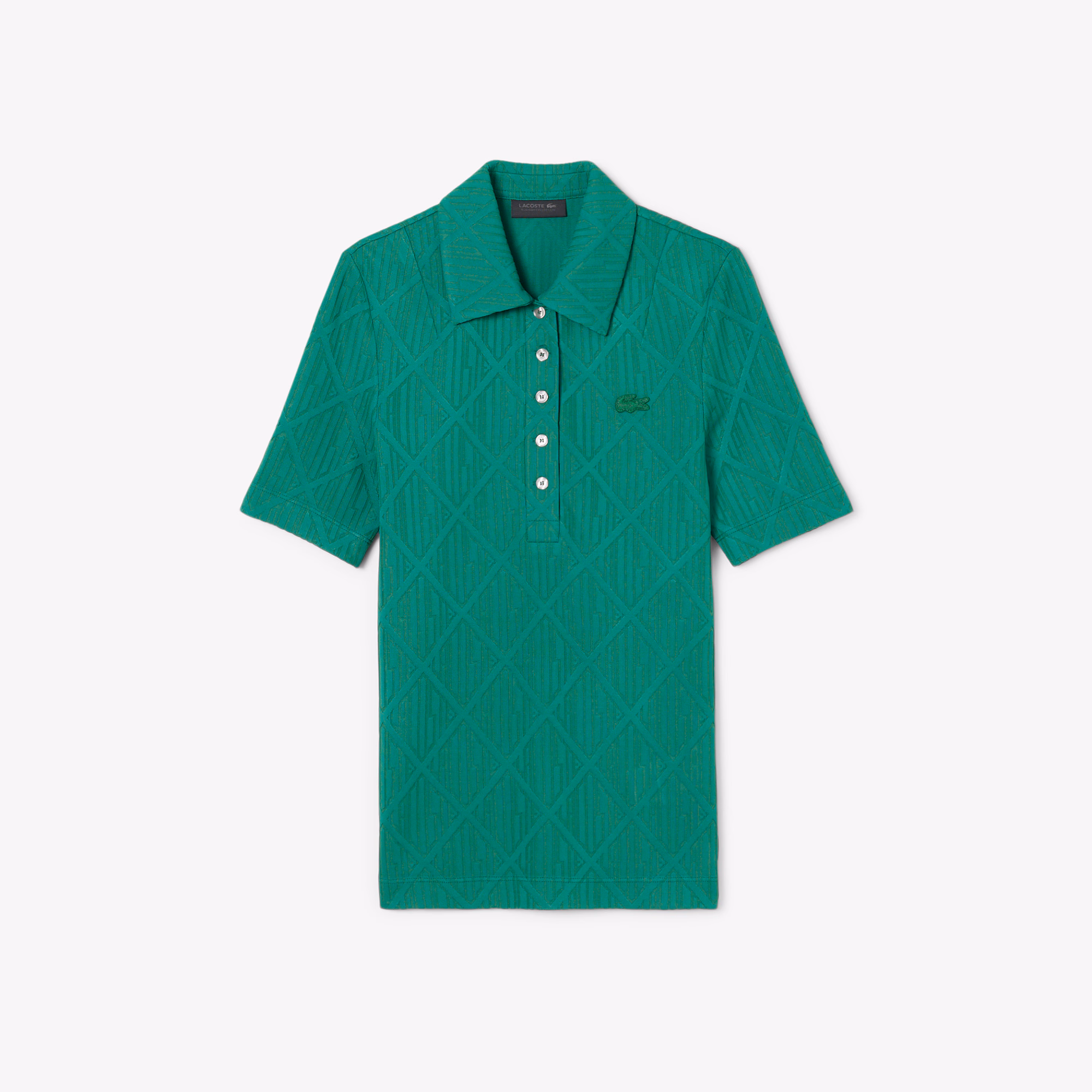 Women's Runway Slim Fit Monogram Jacquard Polo
