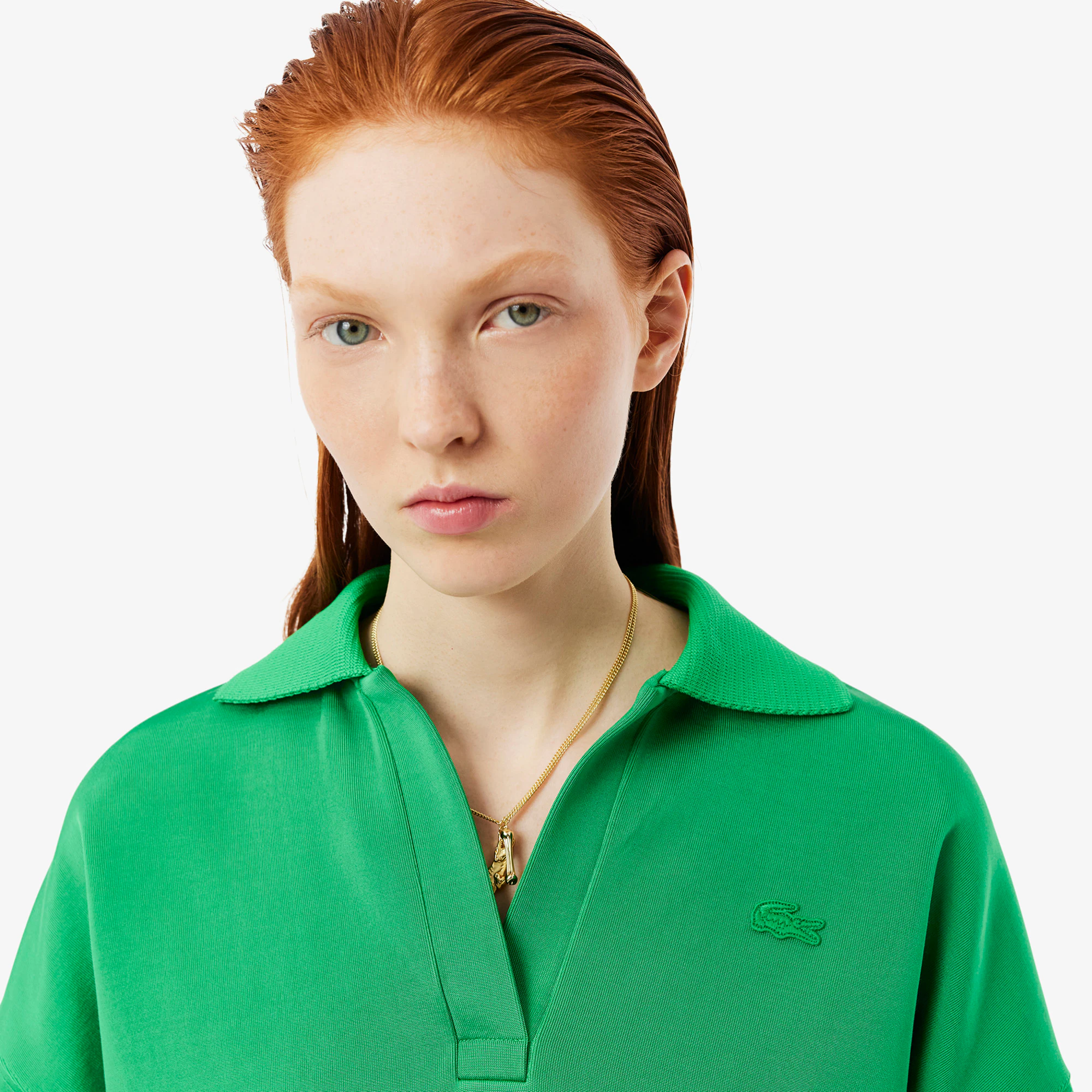 Women's Runway Boxy Polo Collar Sweatshirt